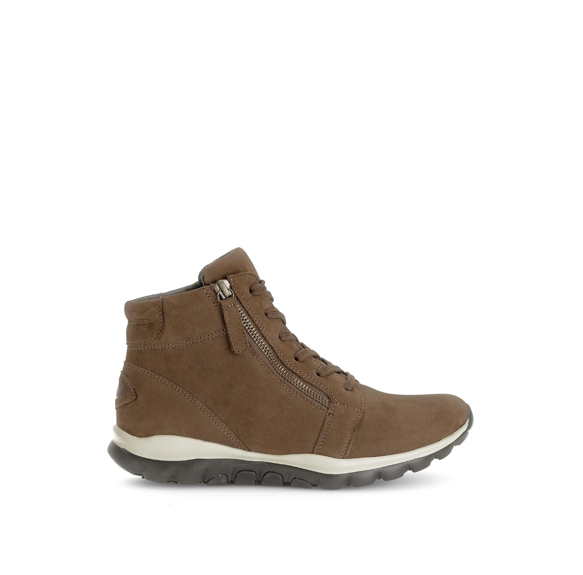 Baskets montantes marron en cuir