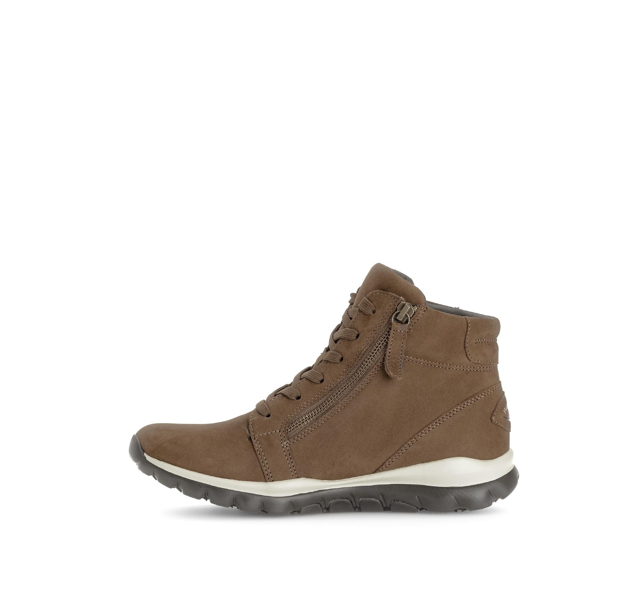 Baskets montantes marron en cuir - Image 2
