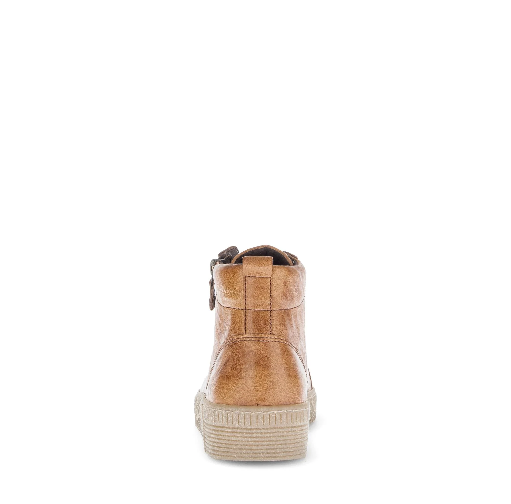 Baskets montantes marron en cuir gras - Image 4