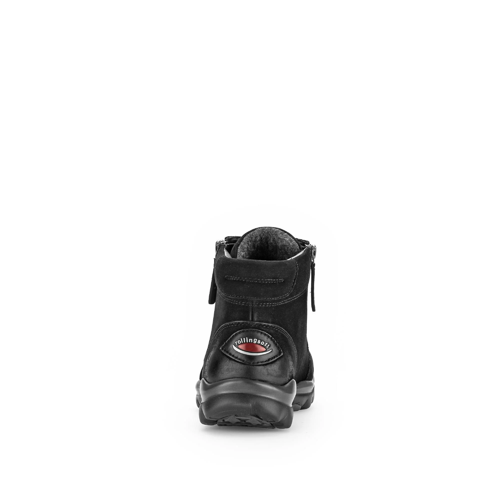 Baskets montantes noires en cuir gras - Image 4
