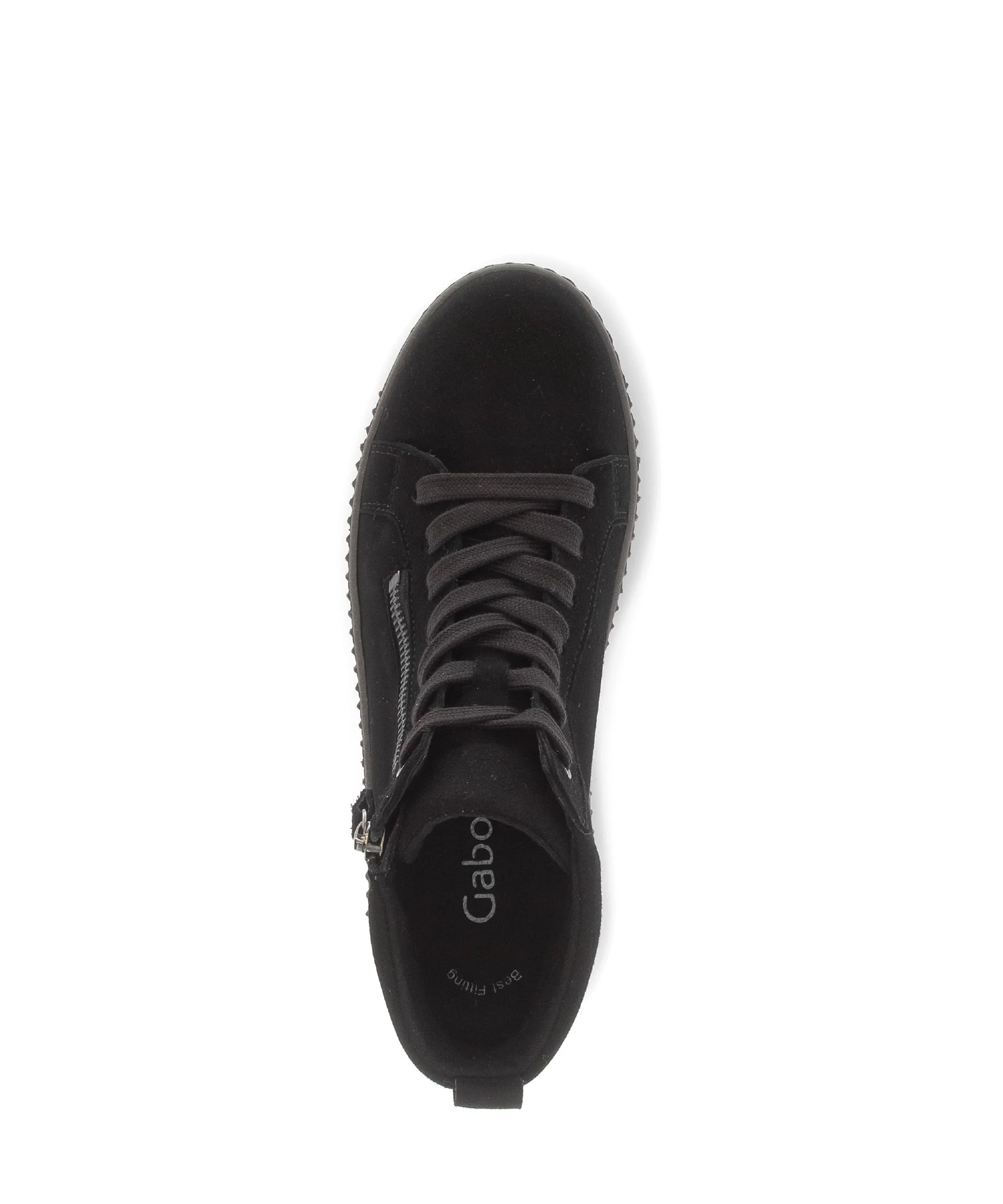 Baskets montantes noires en cuir - Image 3