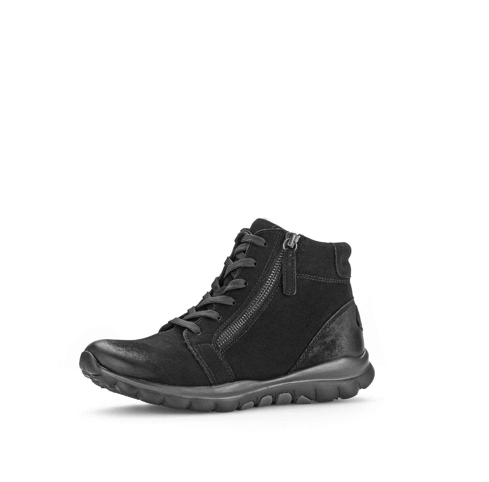 Baskets montantes noires en cuir gras - Image 6
