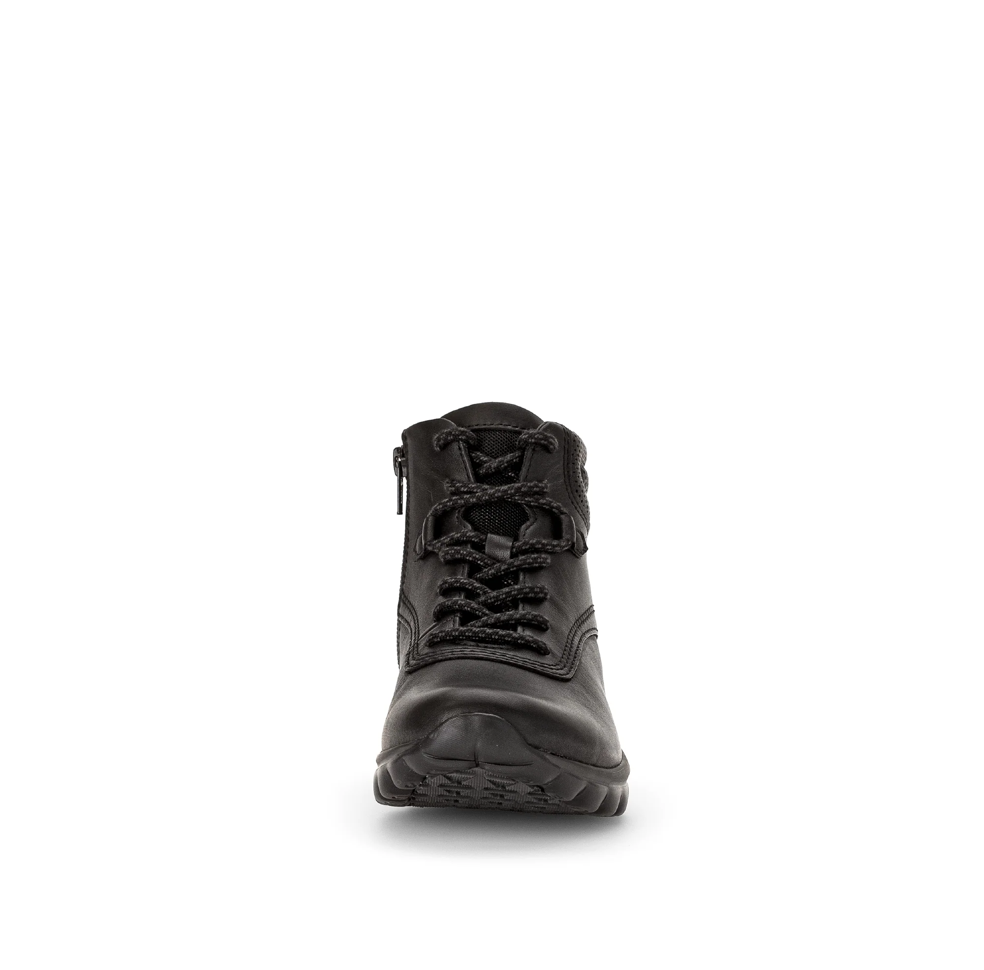 Baskets montantes noires en cuir lisse - Image 3