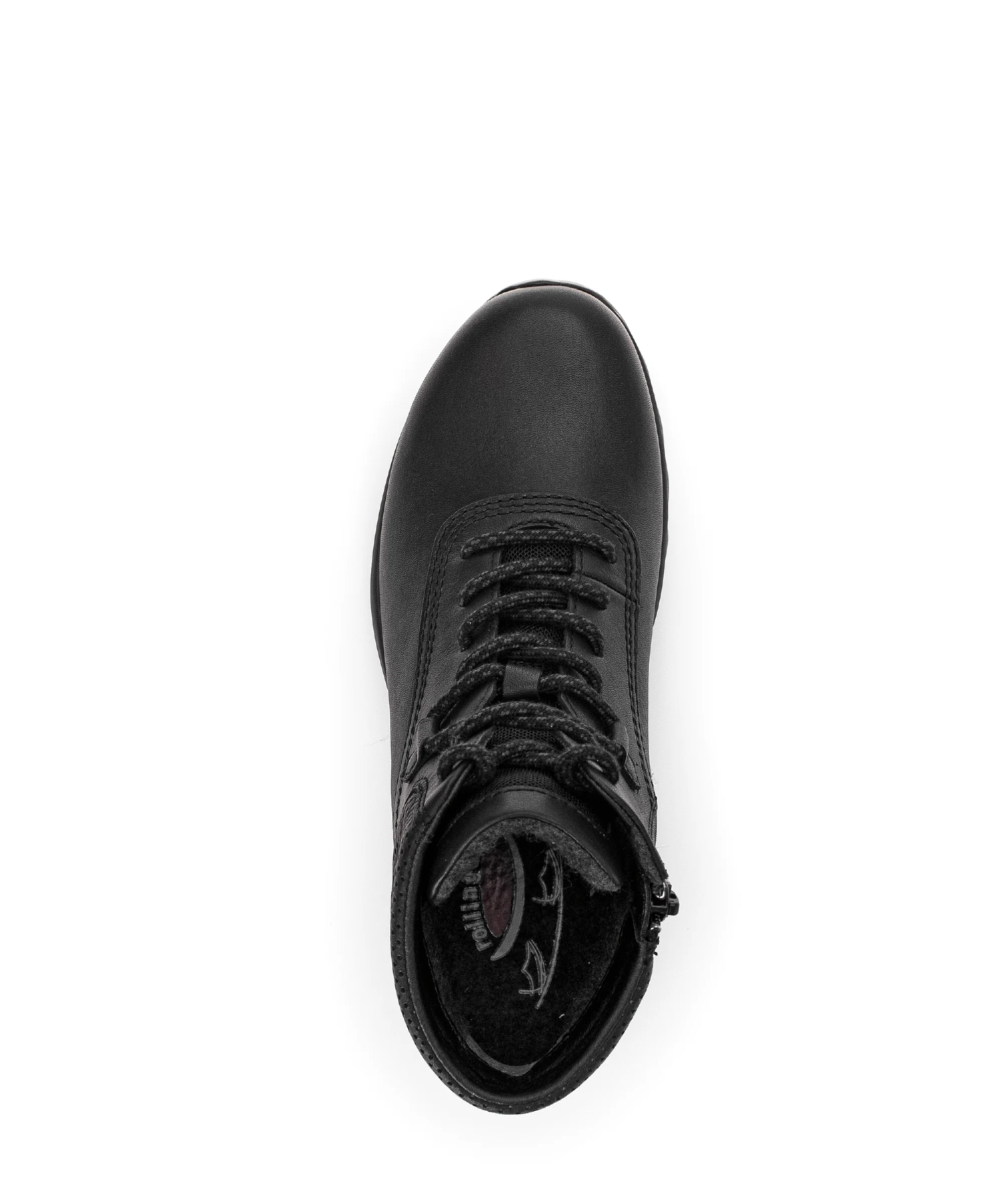 Baskets montantes noires en cuir lisse - Image 6