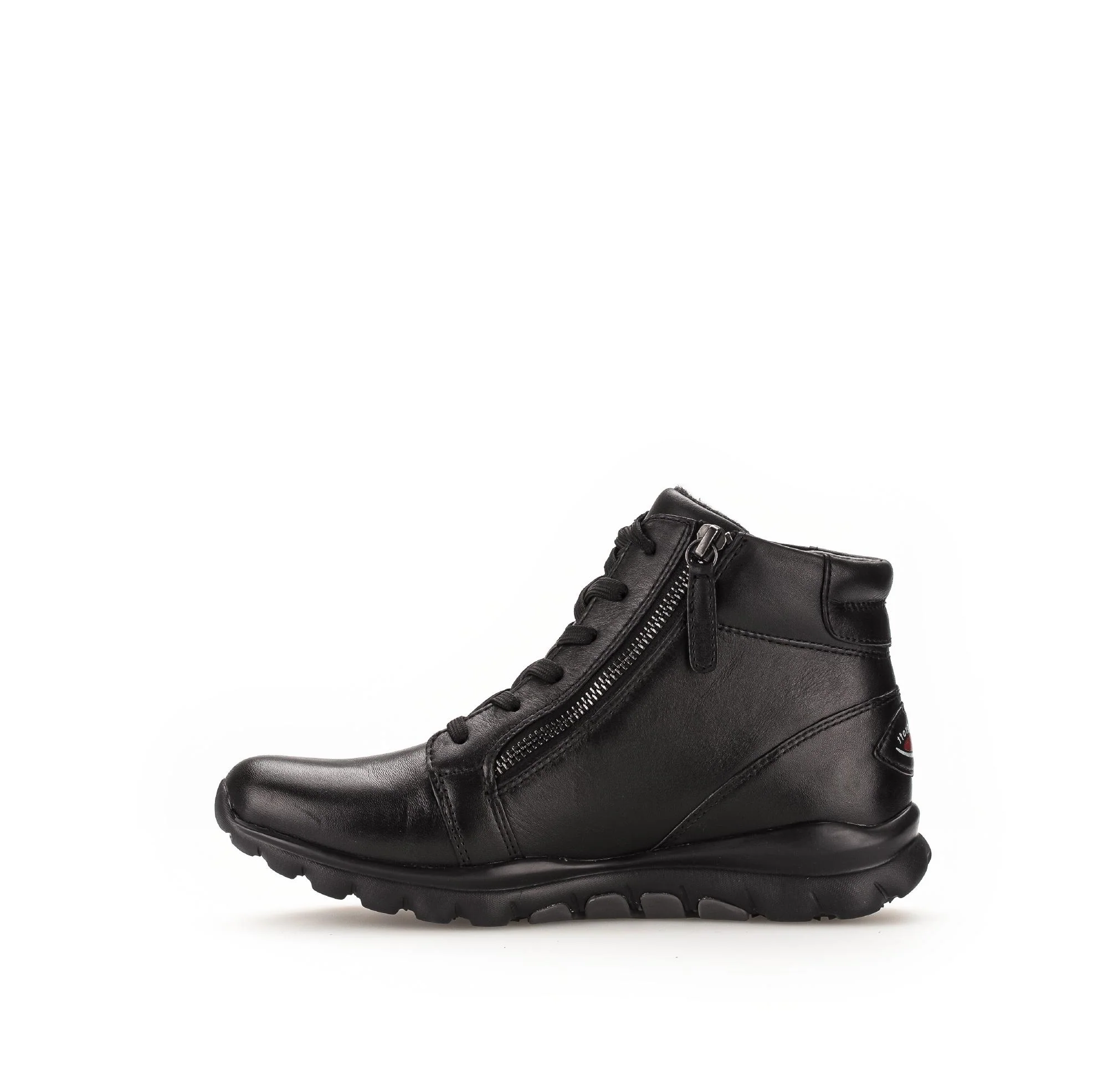 Baskets montantes noires en cuir lisse - Image 2
