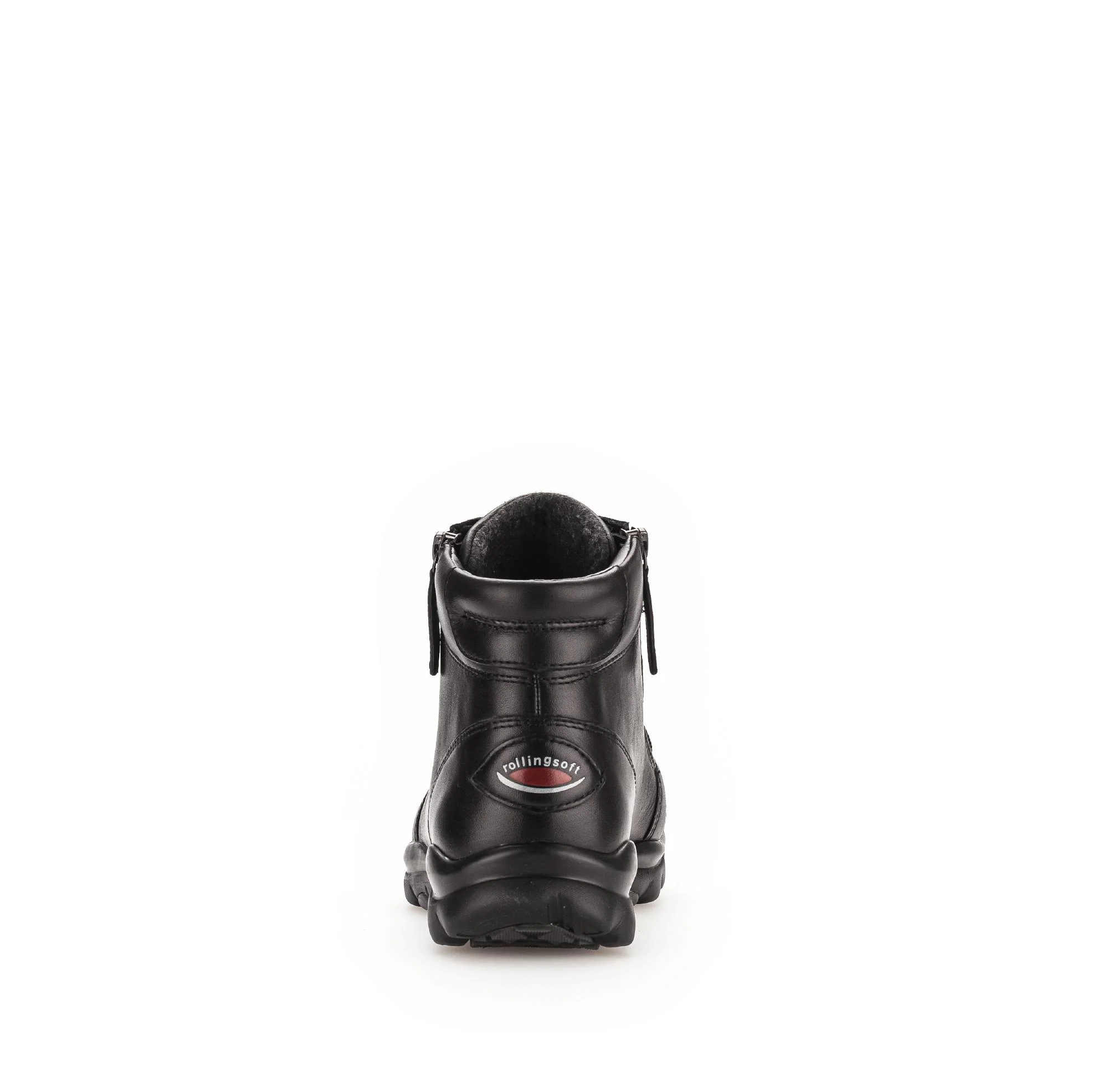 Baskets montantes noires en cuir lisse - Image 4