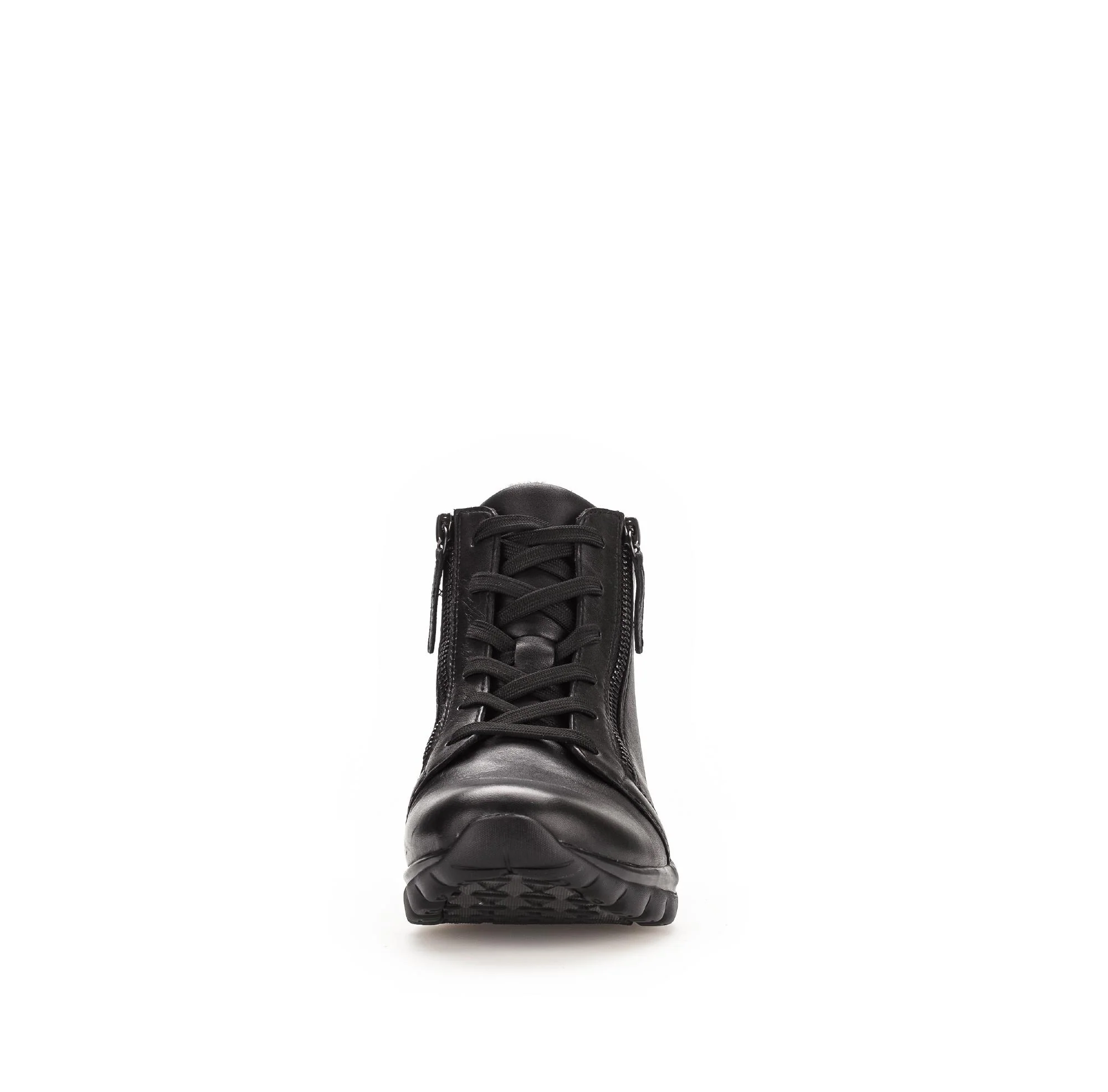 Baskets montantes noires en cuir lisse - Image 5