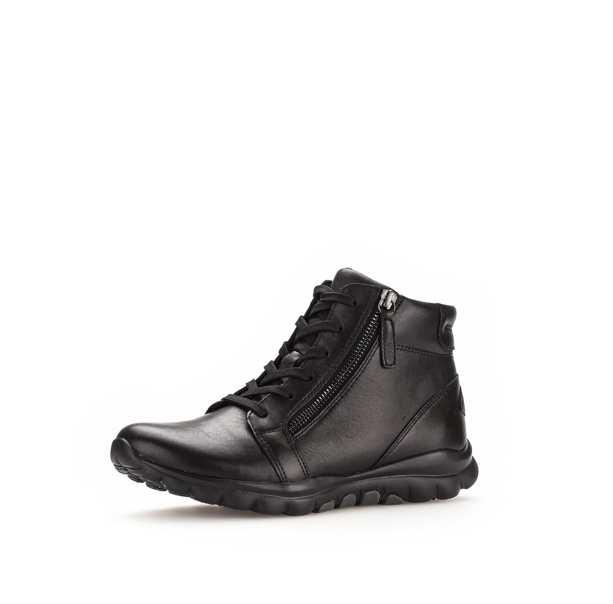 Baskets montantes noires en cuir lisse - Image 6