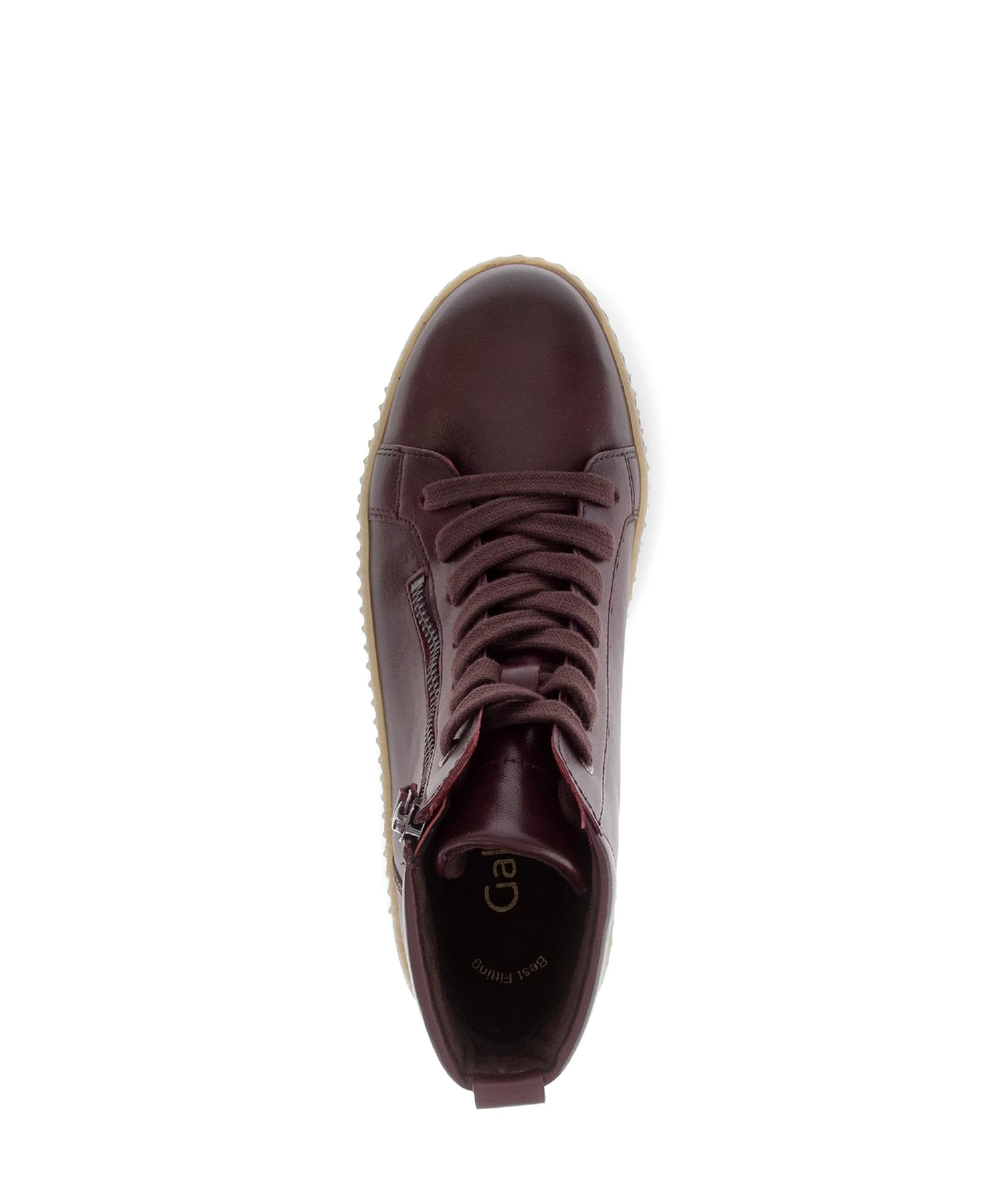 Baskets montantes rouges en cuir lisse - Image 3