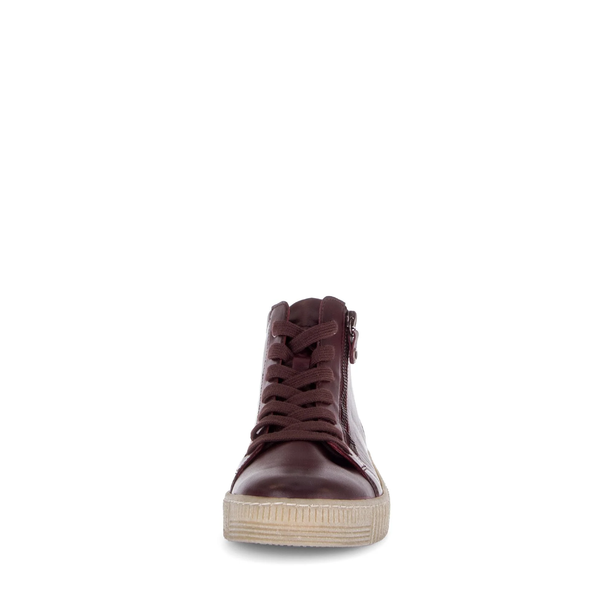 Baskets montantes rouges en cuir lisse - Image 5