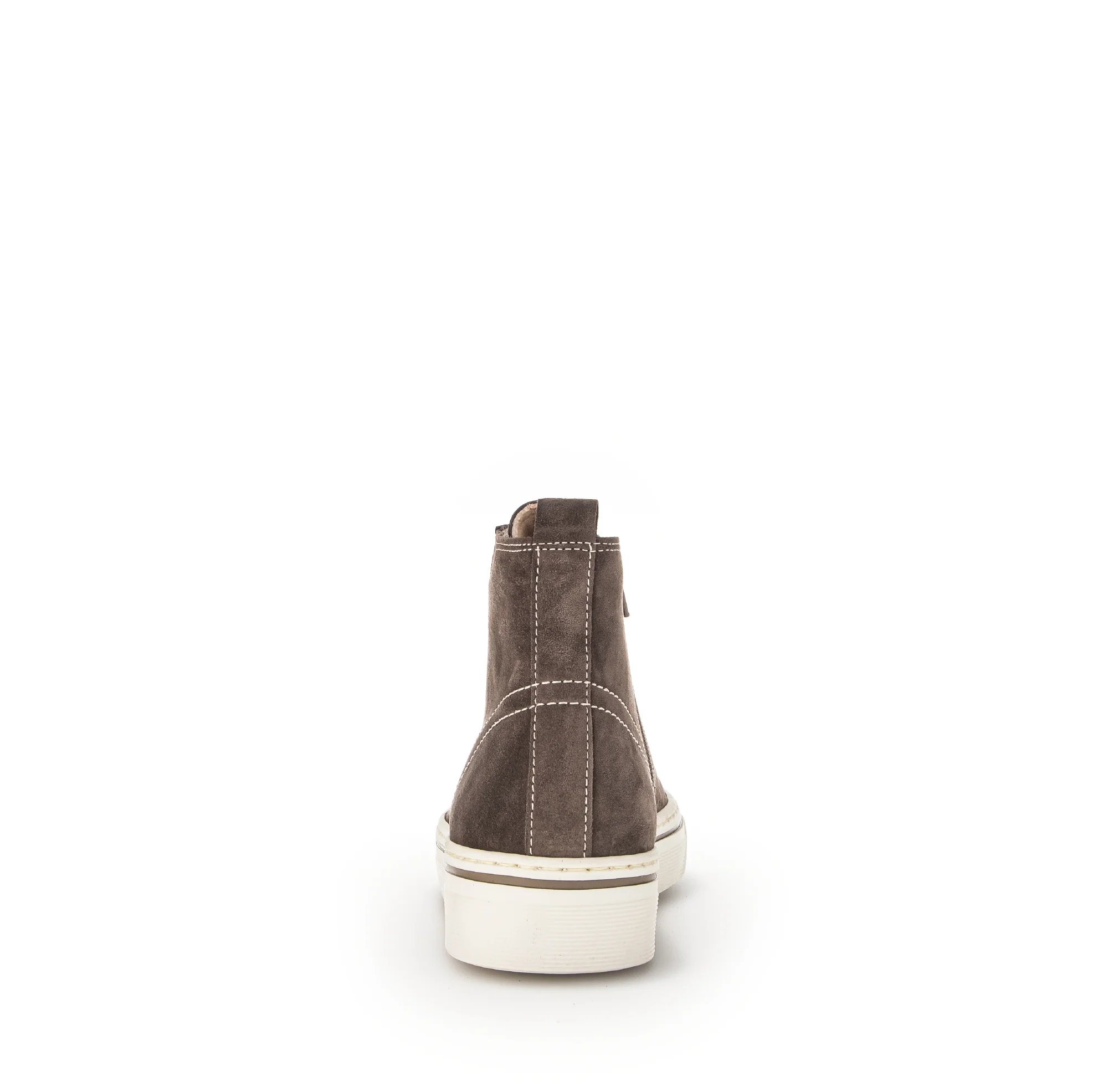 Baskets montantes taupe en velours - Image 6