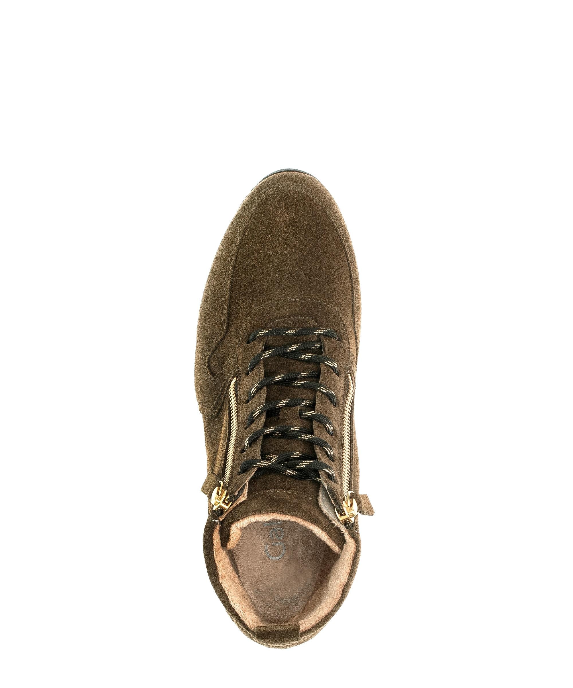 Baskets montantes kaki en nubuck - Image 3