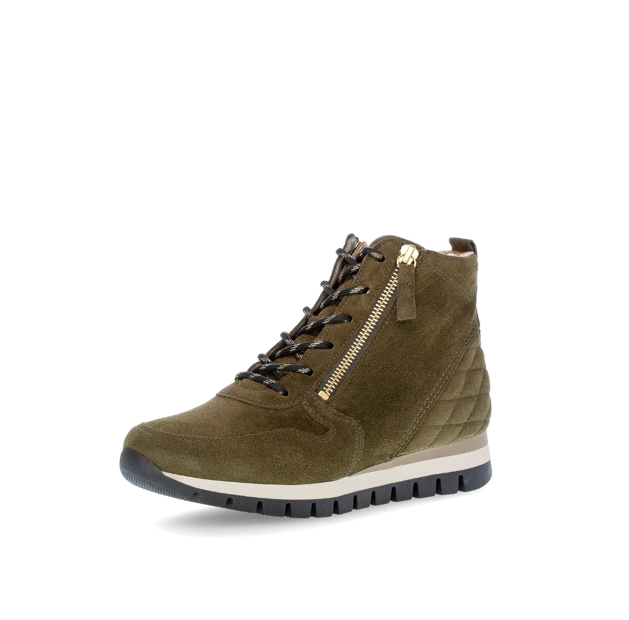 Baskets montantes kaki en nubuck - Image 6