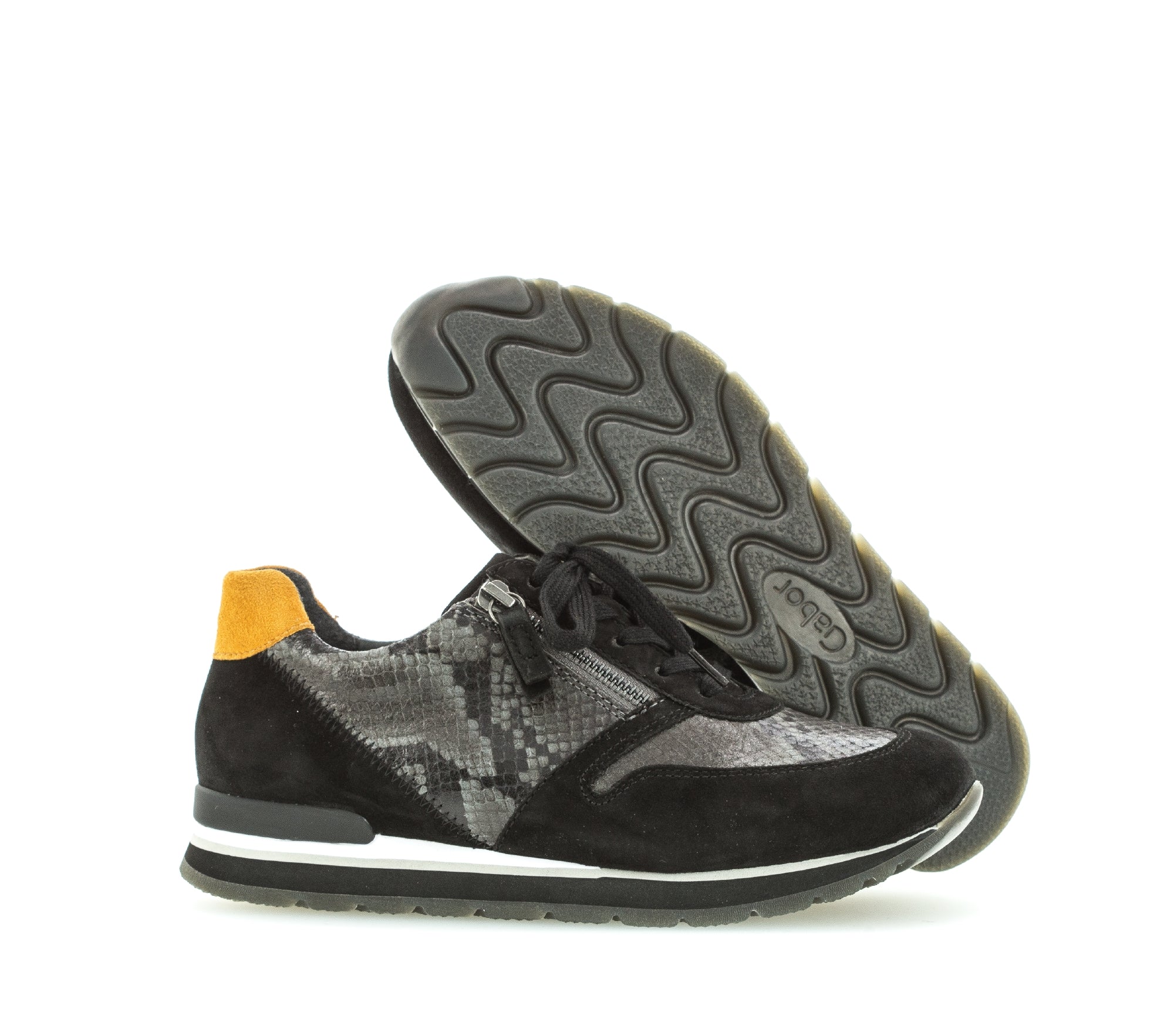 Baskets noires effet reptile - Image 3
