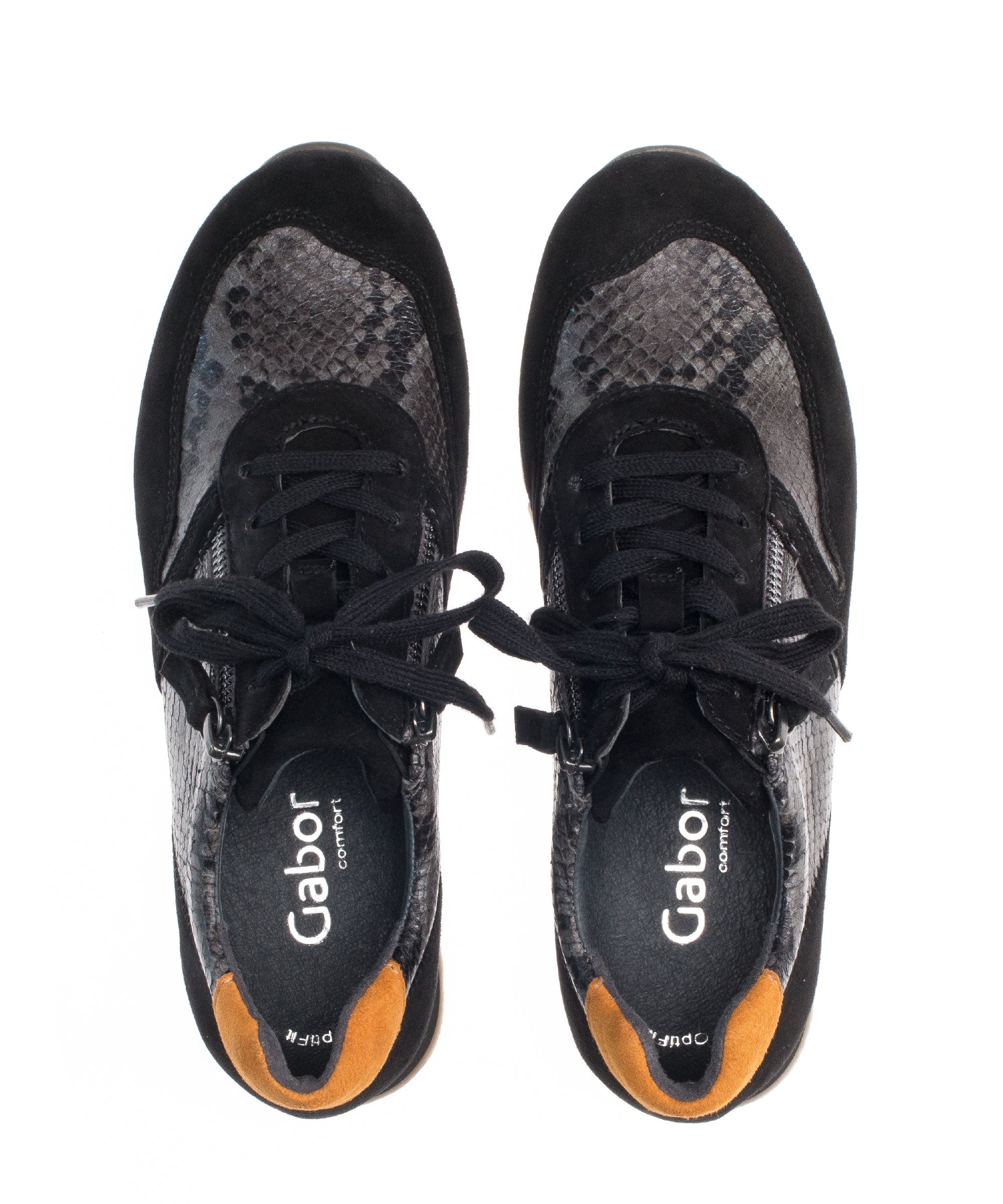 Baskets noires effet reptile - Image 4