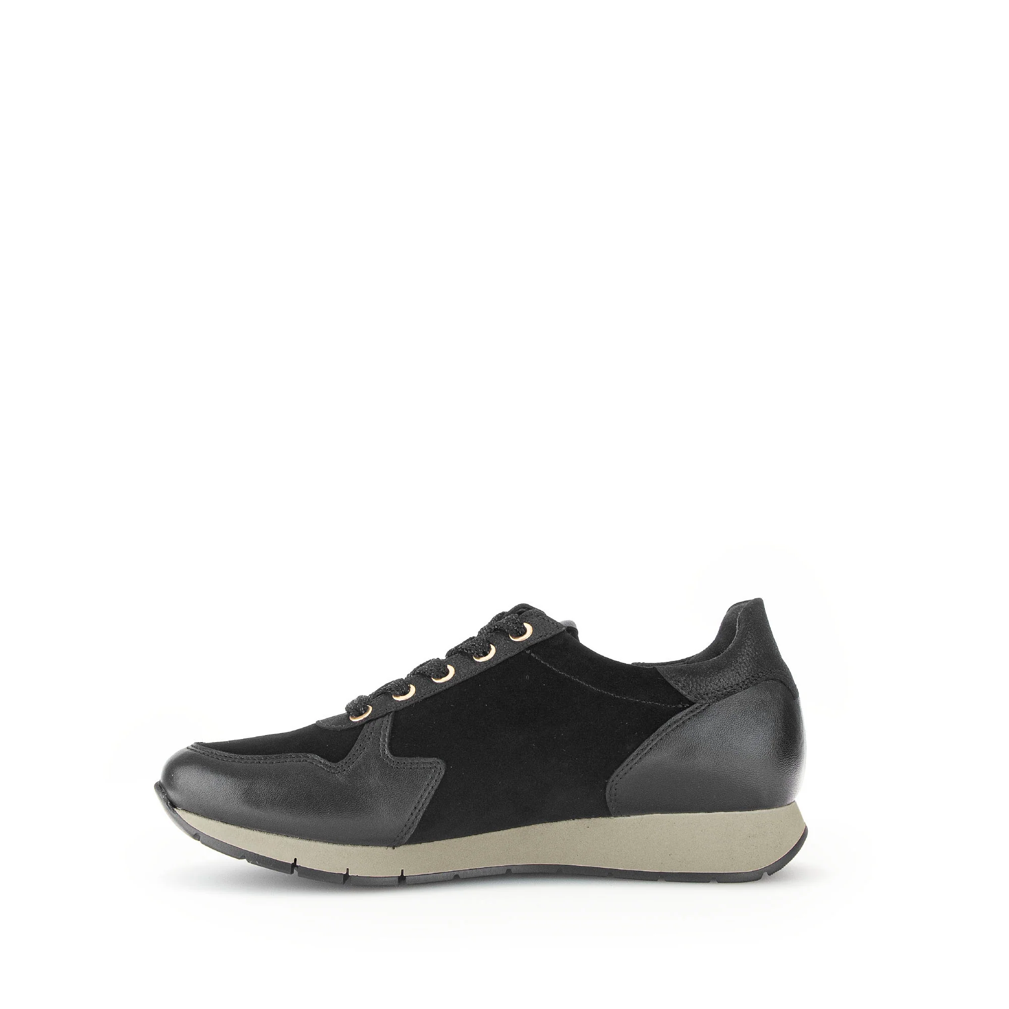 Baskets noires en combinaison cuirs - Image 2
