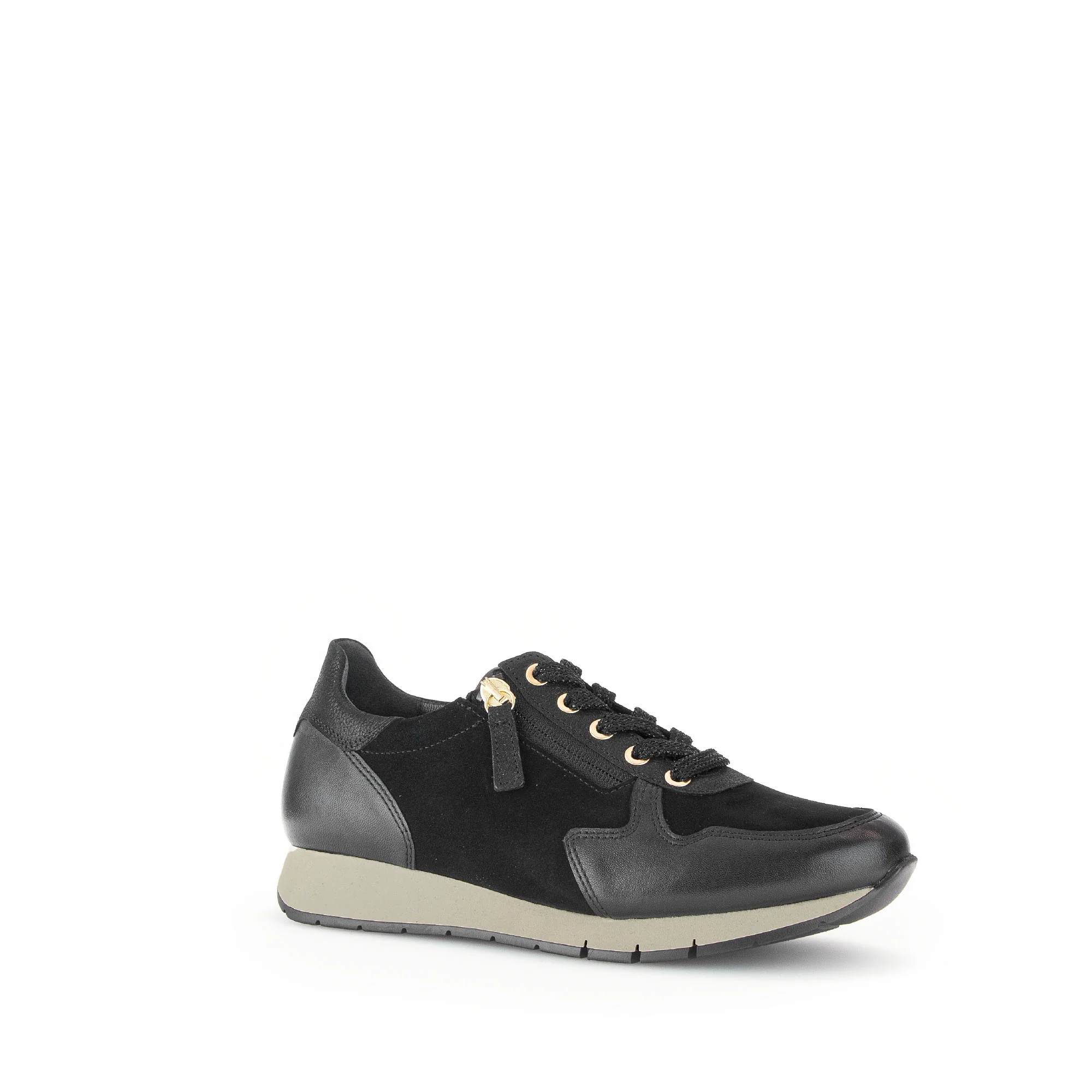 Baskets noires en combinaison cuirs - Image 3