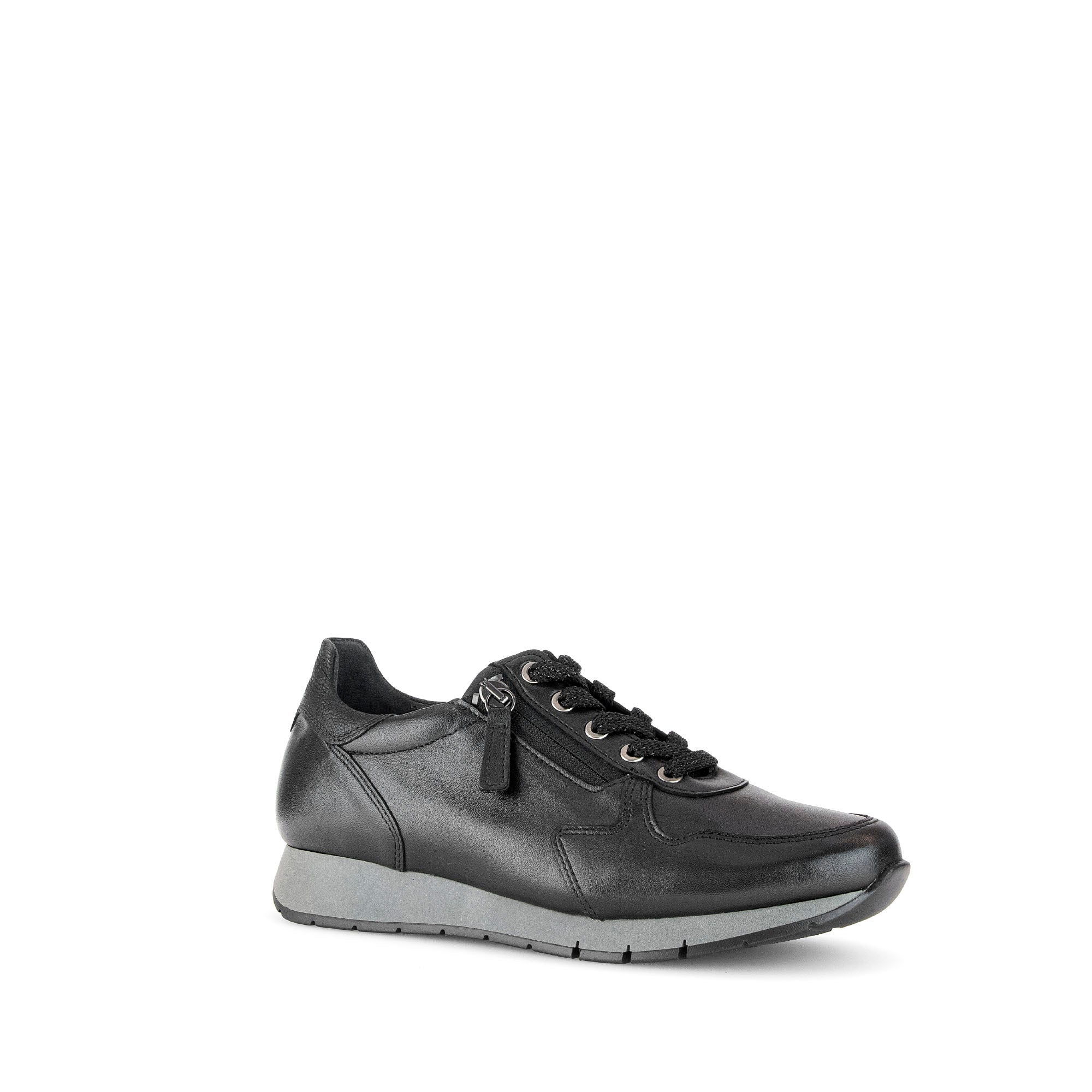 Baskets noires en combinaison cuirs - Image 3