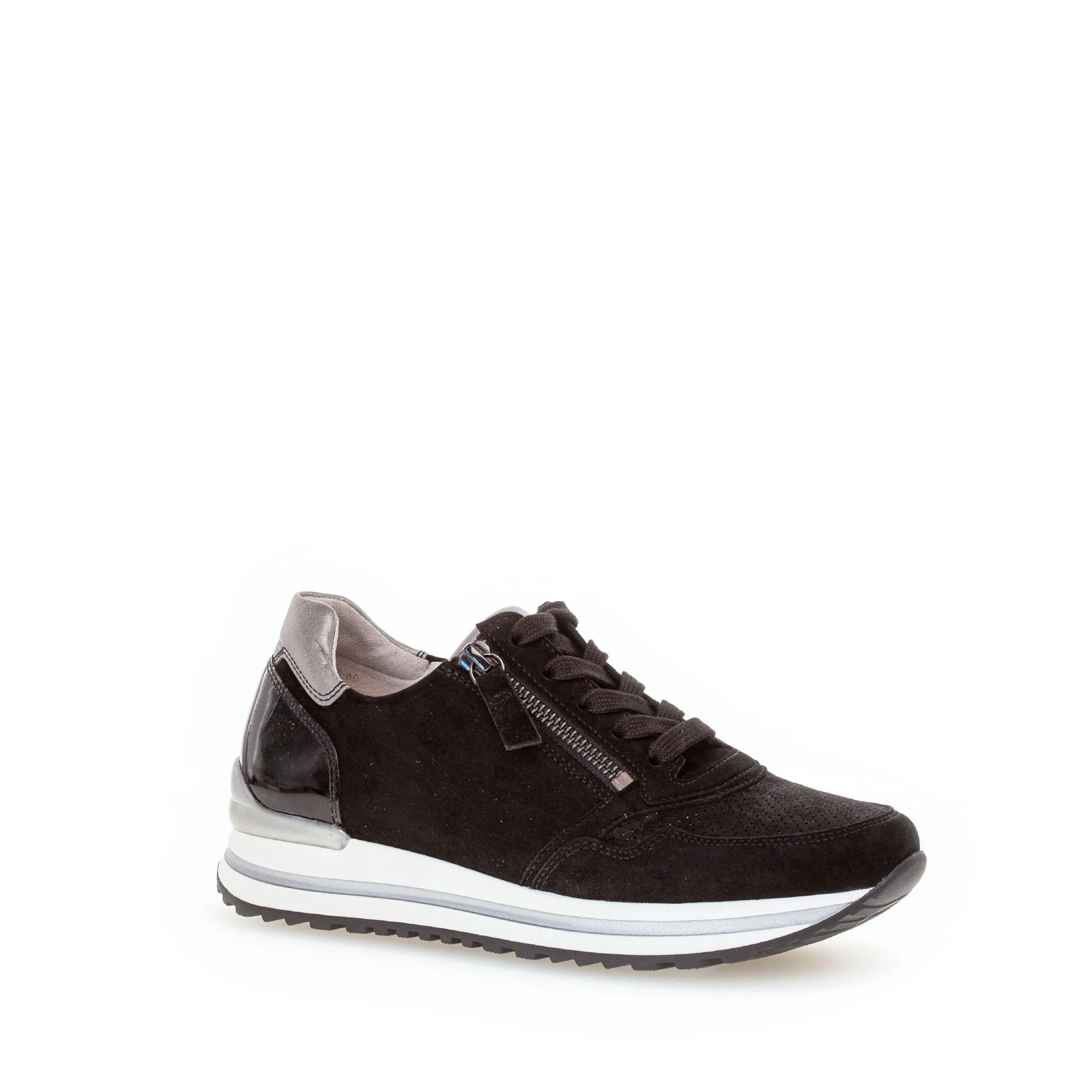 Baskets noires en combinaison cuirs - Image 3
