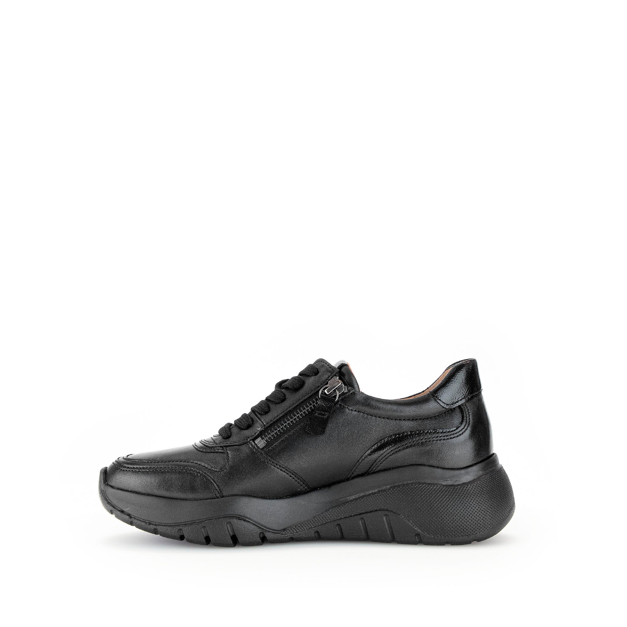 Baskets noires en combinaison cuirs - Image 2