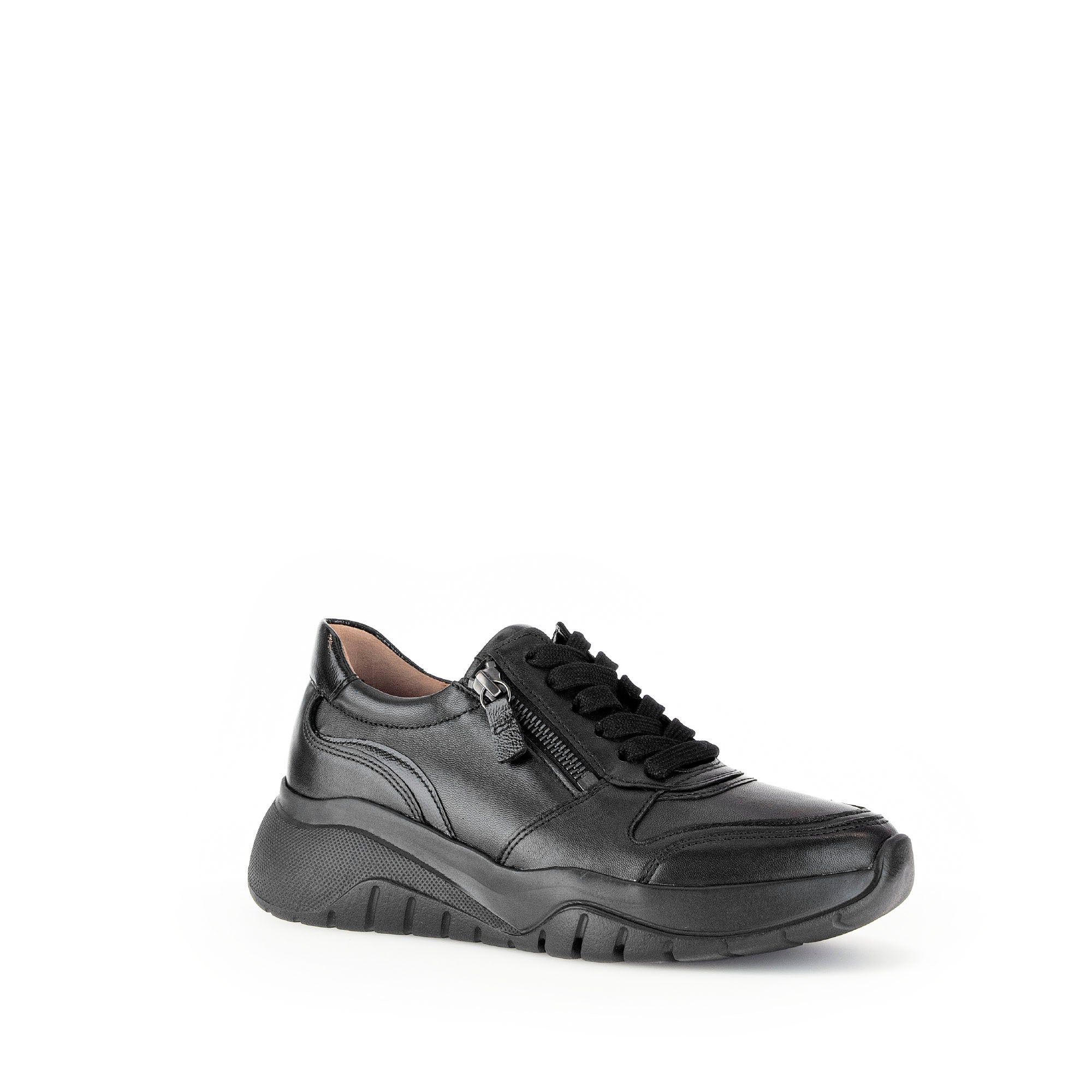 Baskets noires en combinaison cuirs - Image 3