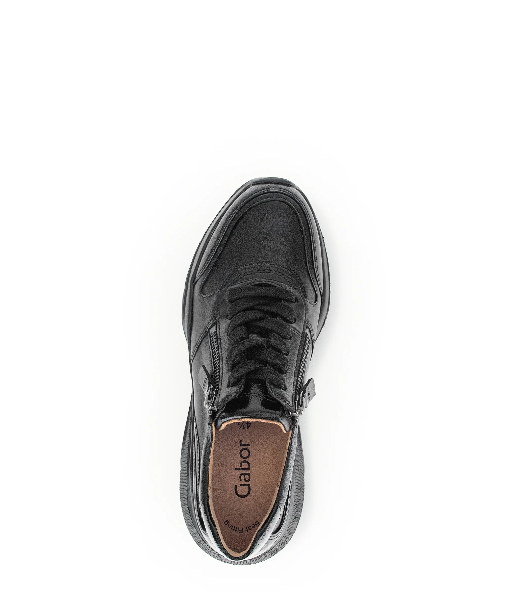 Baskets noires en combinaison cuirs - Image 6
