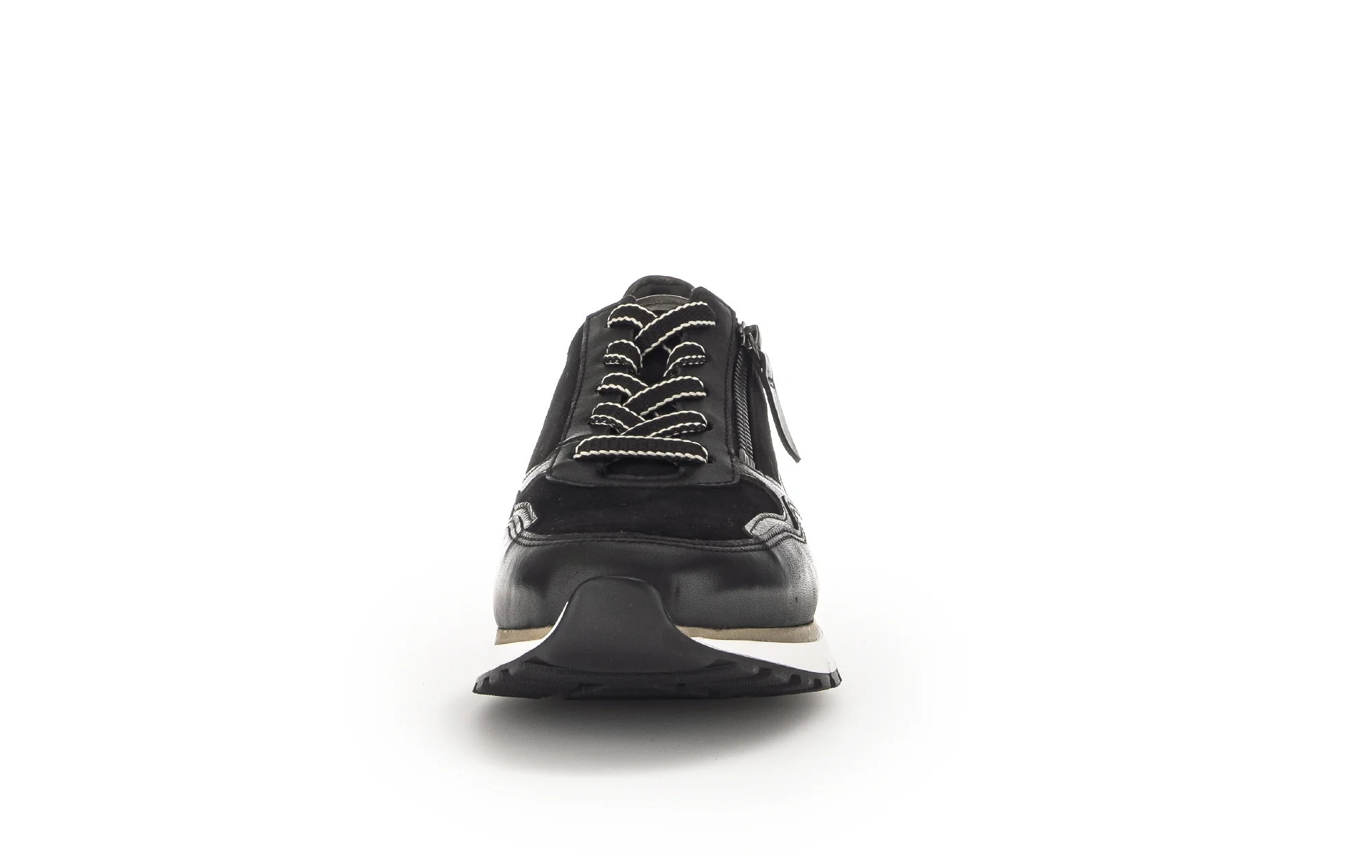 Baskets noires en combinaison cuirs - Image 4