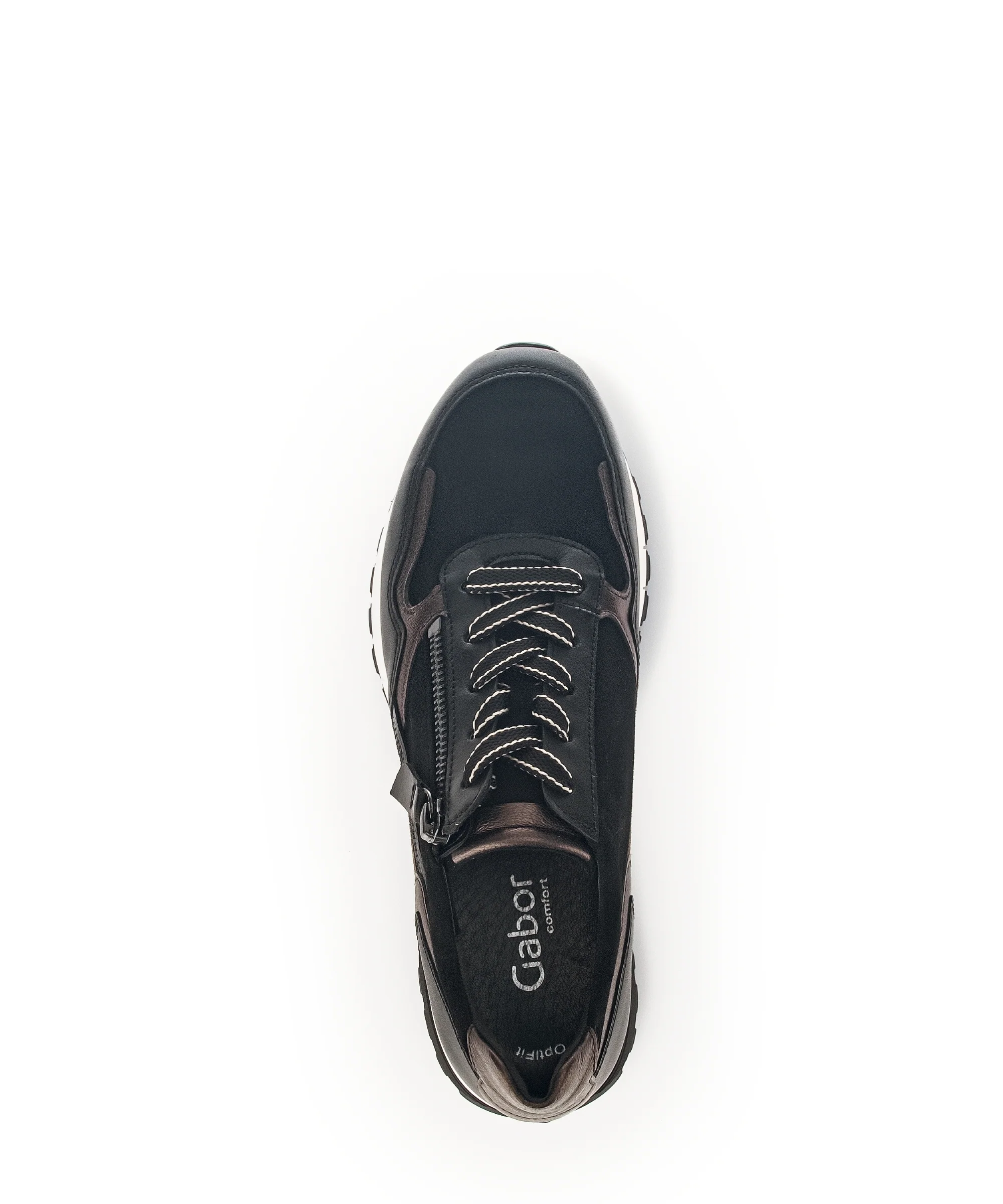 Baskets noires en combinaison cuirs - Image 6