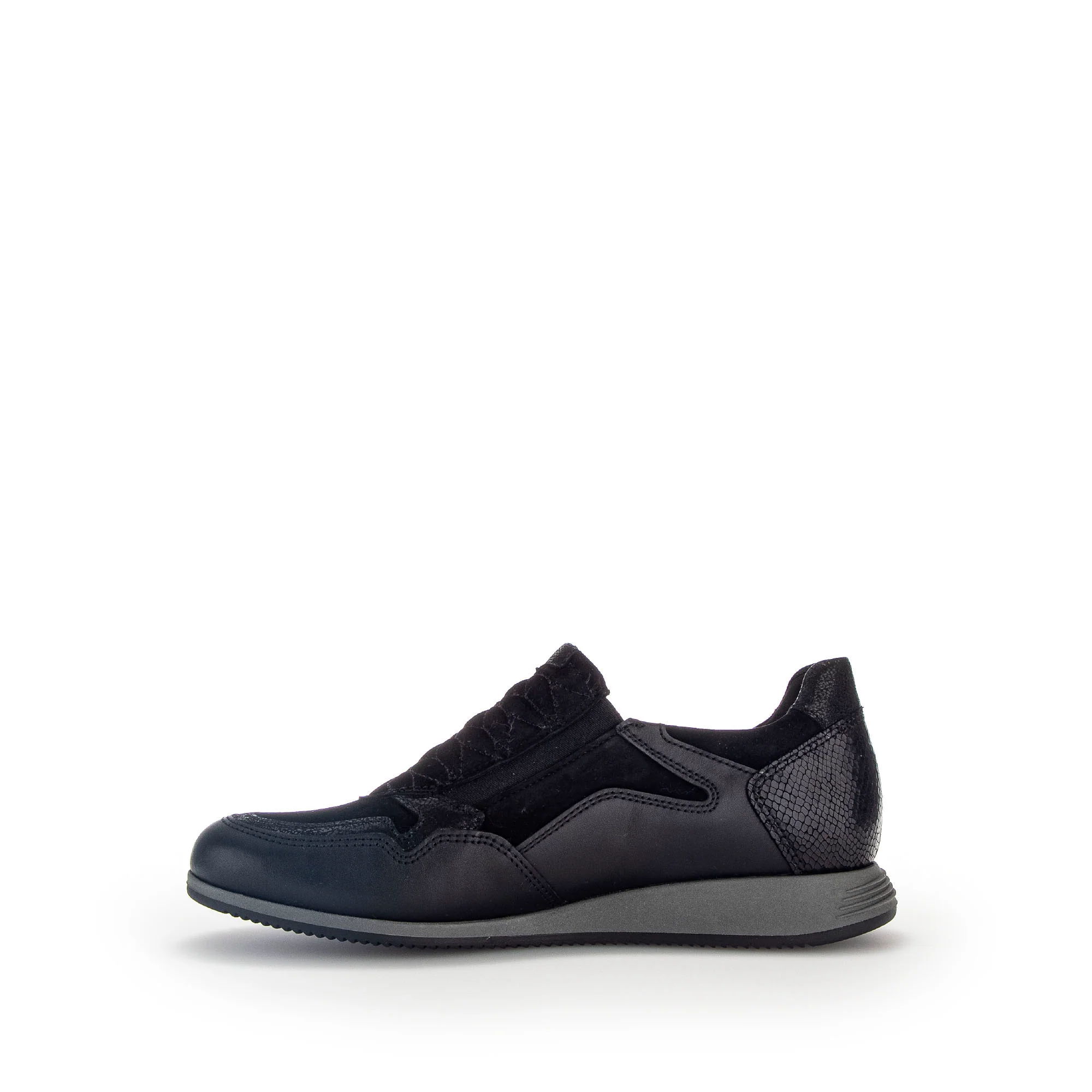 Baskets noires en combinaison cuirs - Image 2