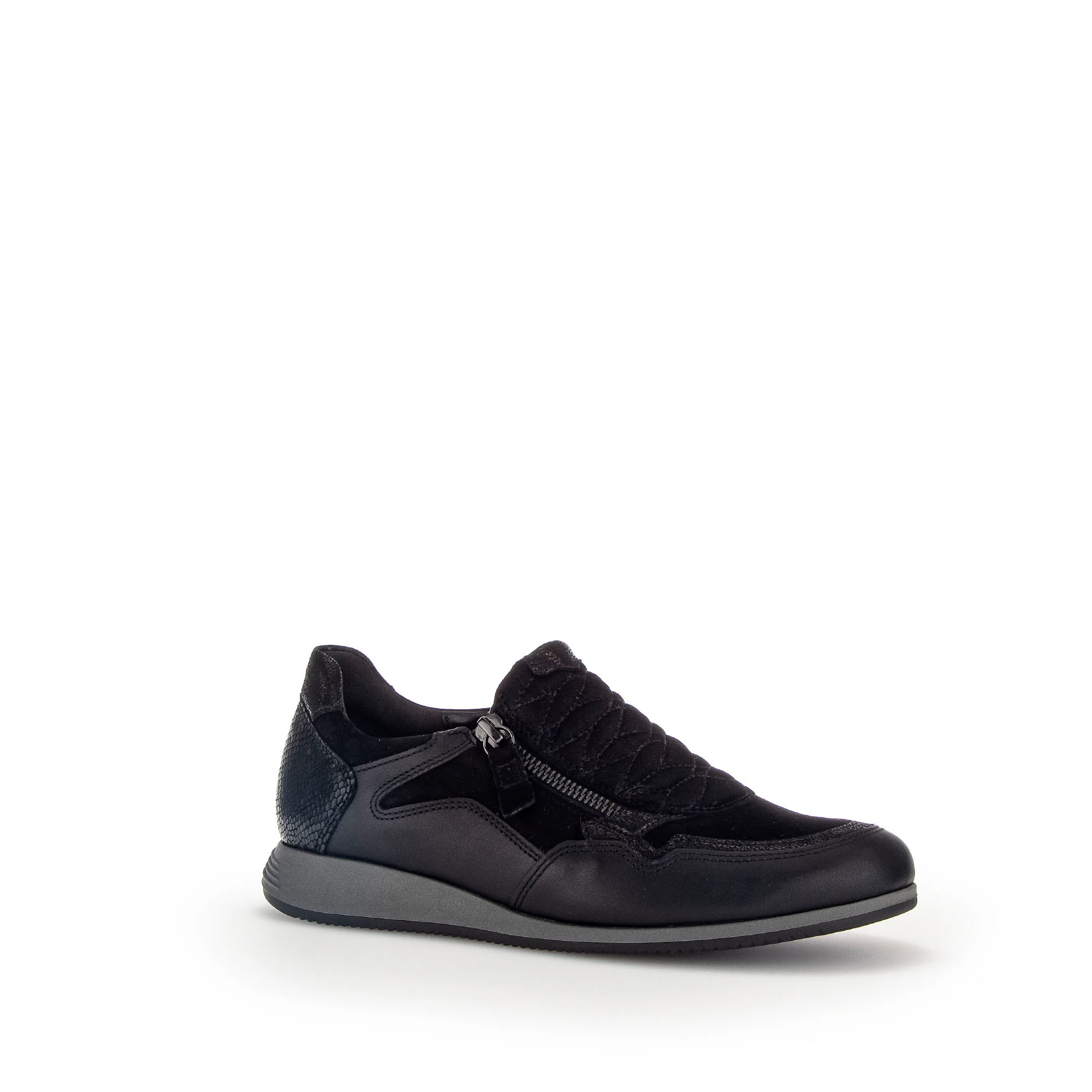 Baskets noires en combinaison cuirs - Image 3