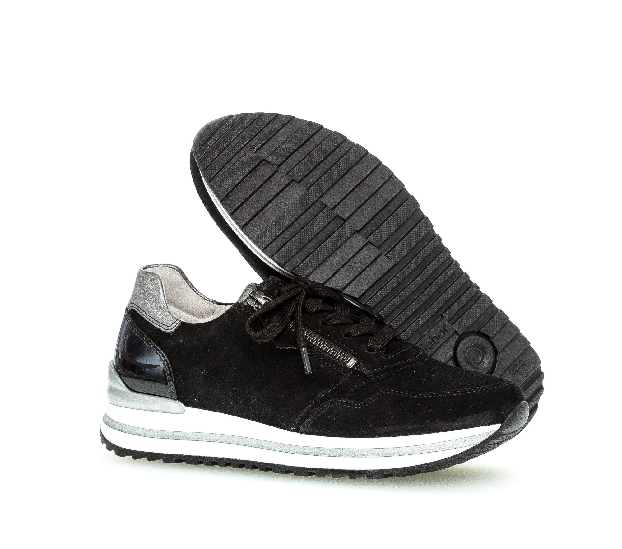 Baskets noires en combinaison cuirs - Image 8