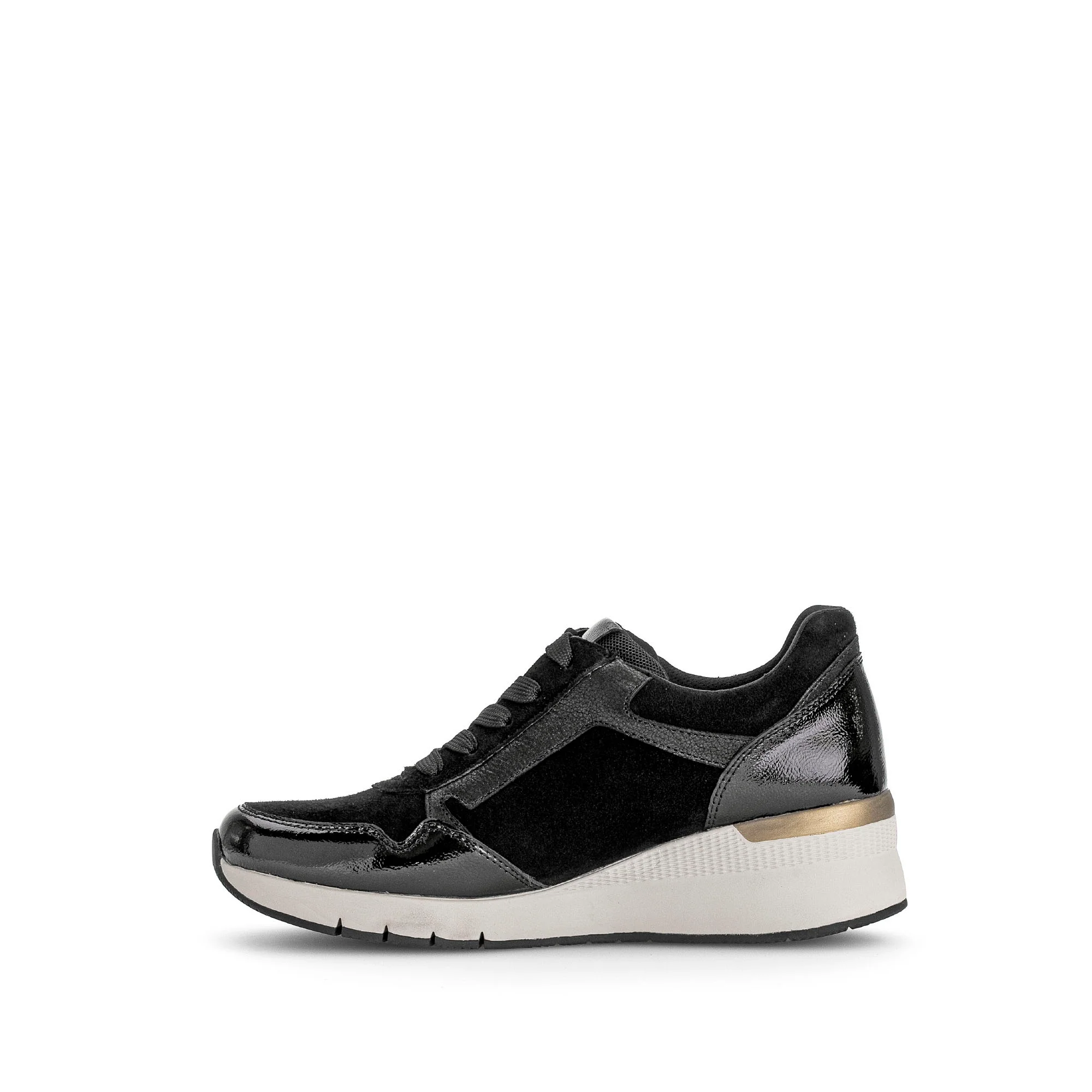 Baskets noires en combinaison cuirs - Image 2