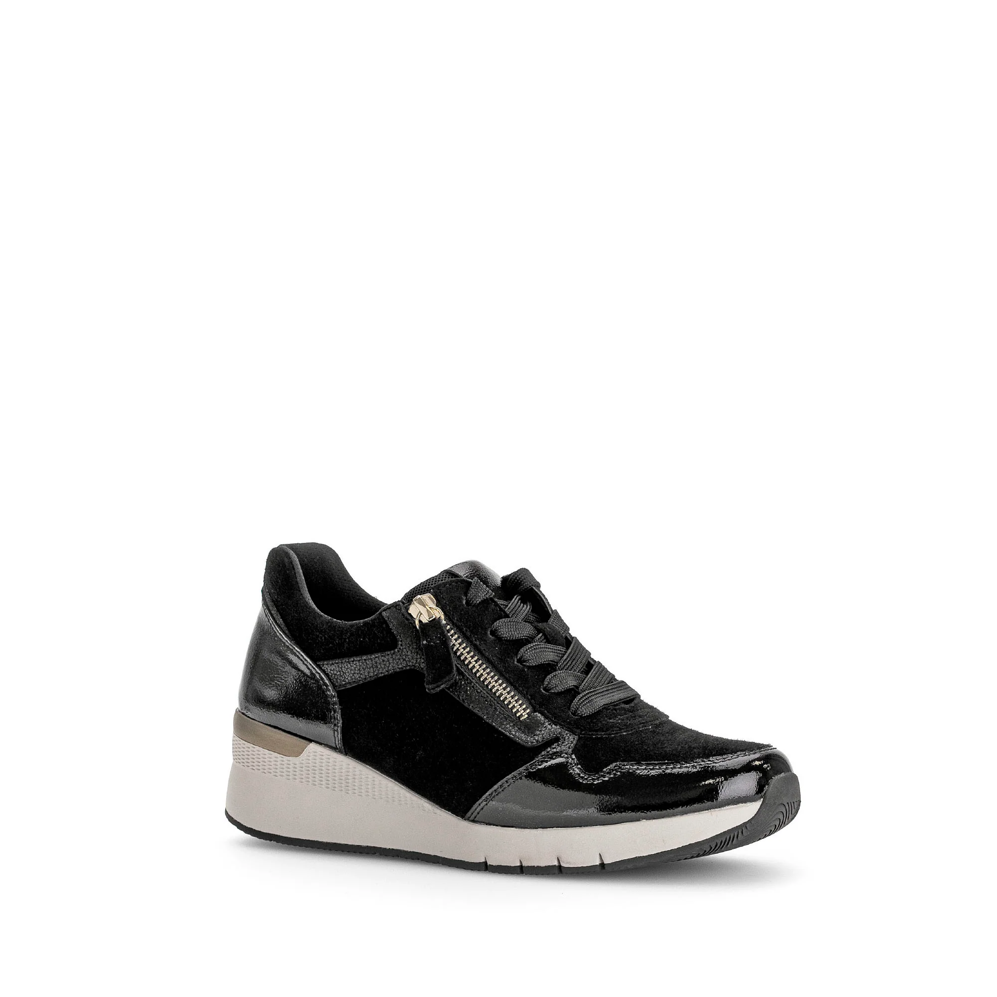 Baskets noires en combinaison cuirs - Image 3