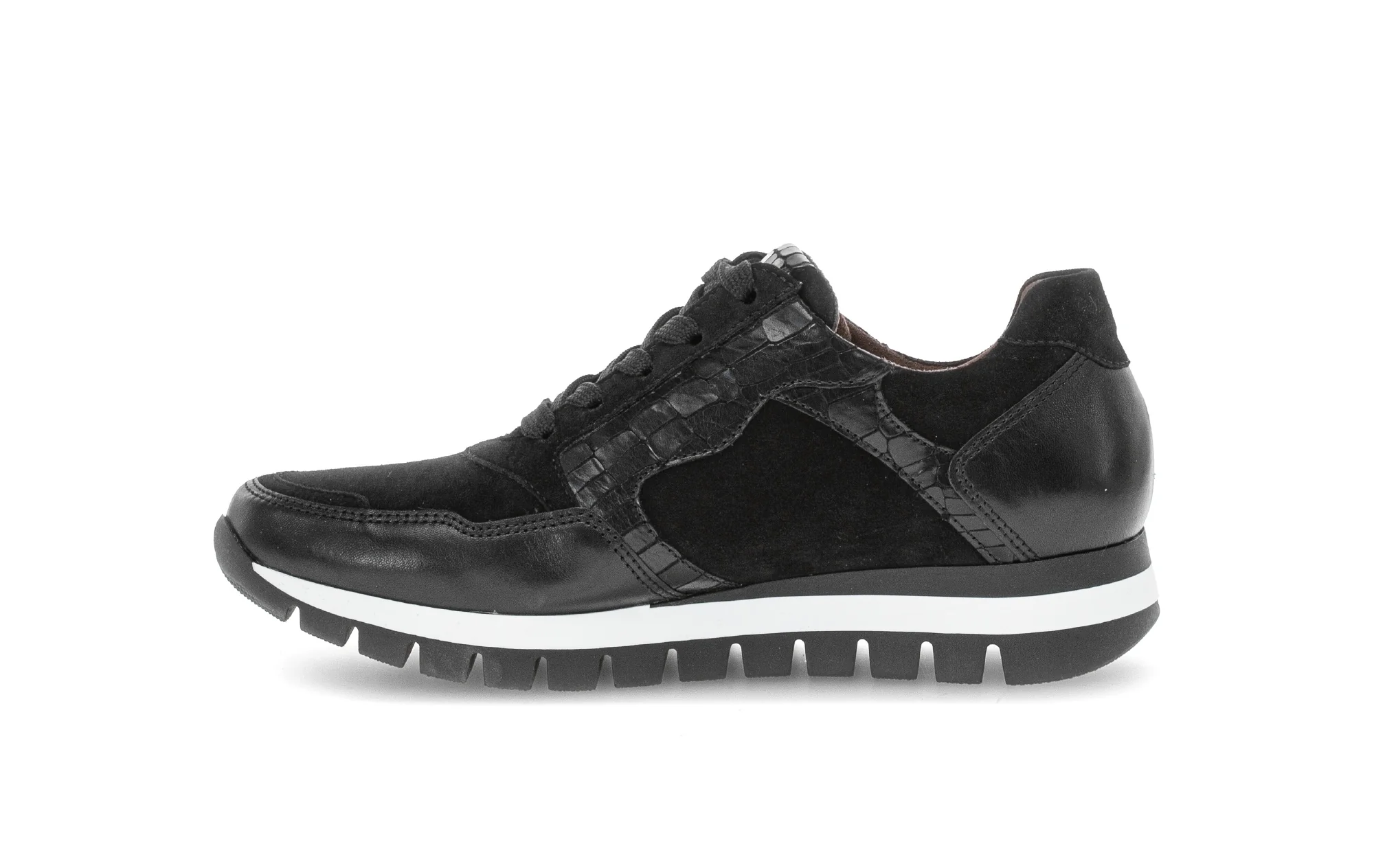 Baskets noires en cuir et nubuck - Image 2