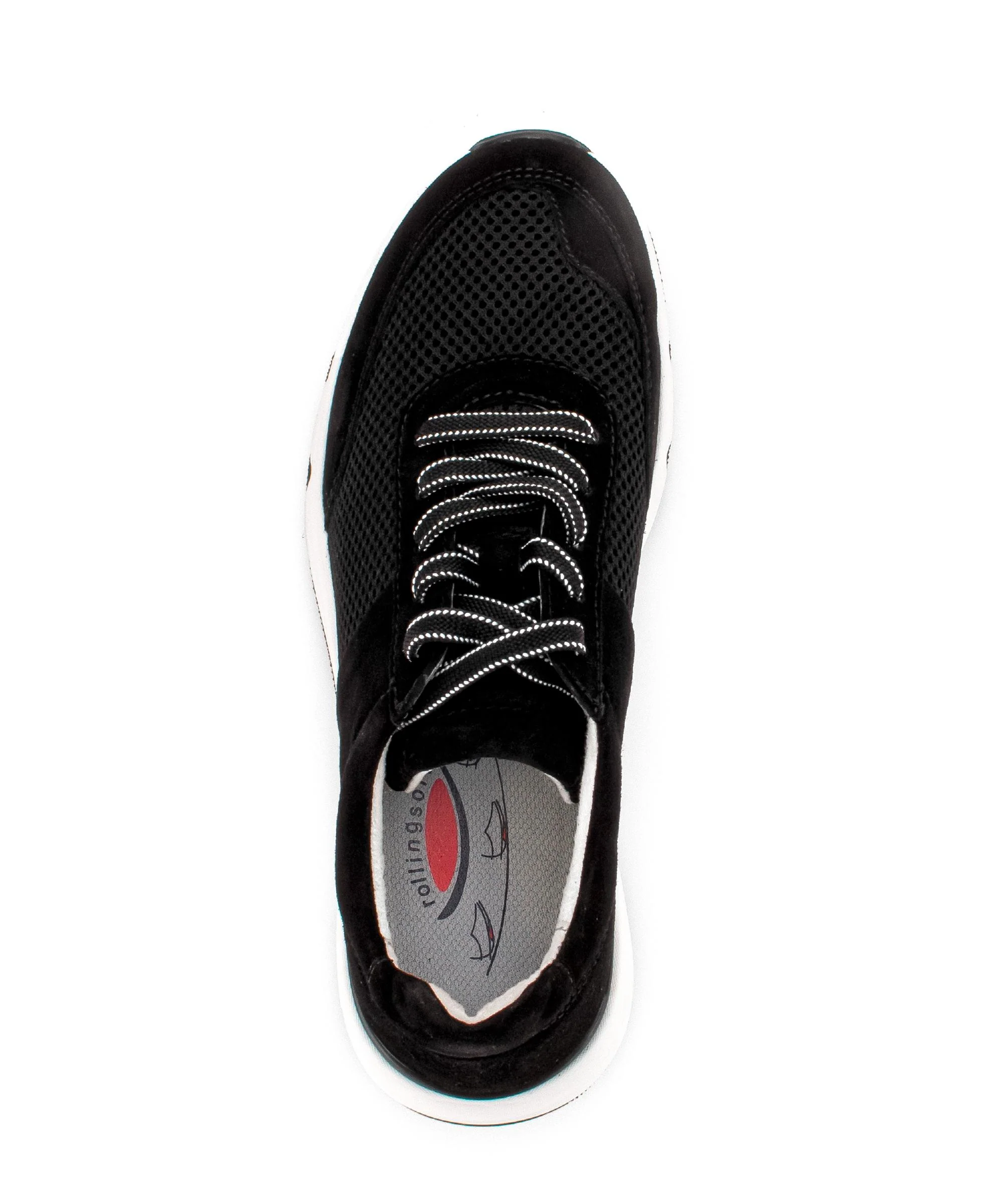 Baskets noires en nubuck et textile - Image 3
