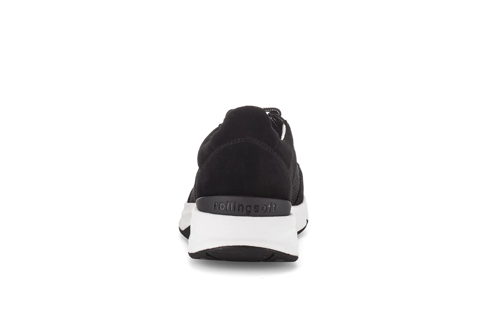 Baskets noires en nubuck et textile - Image 4