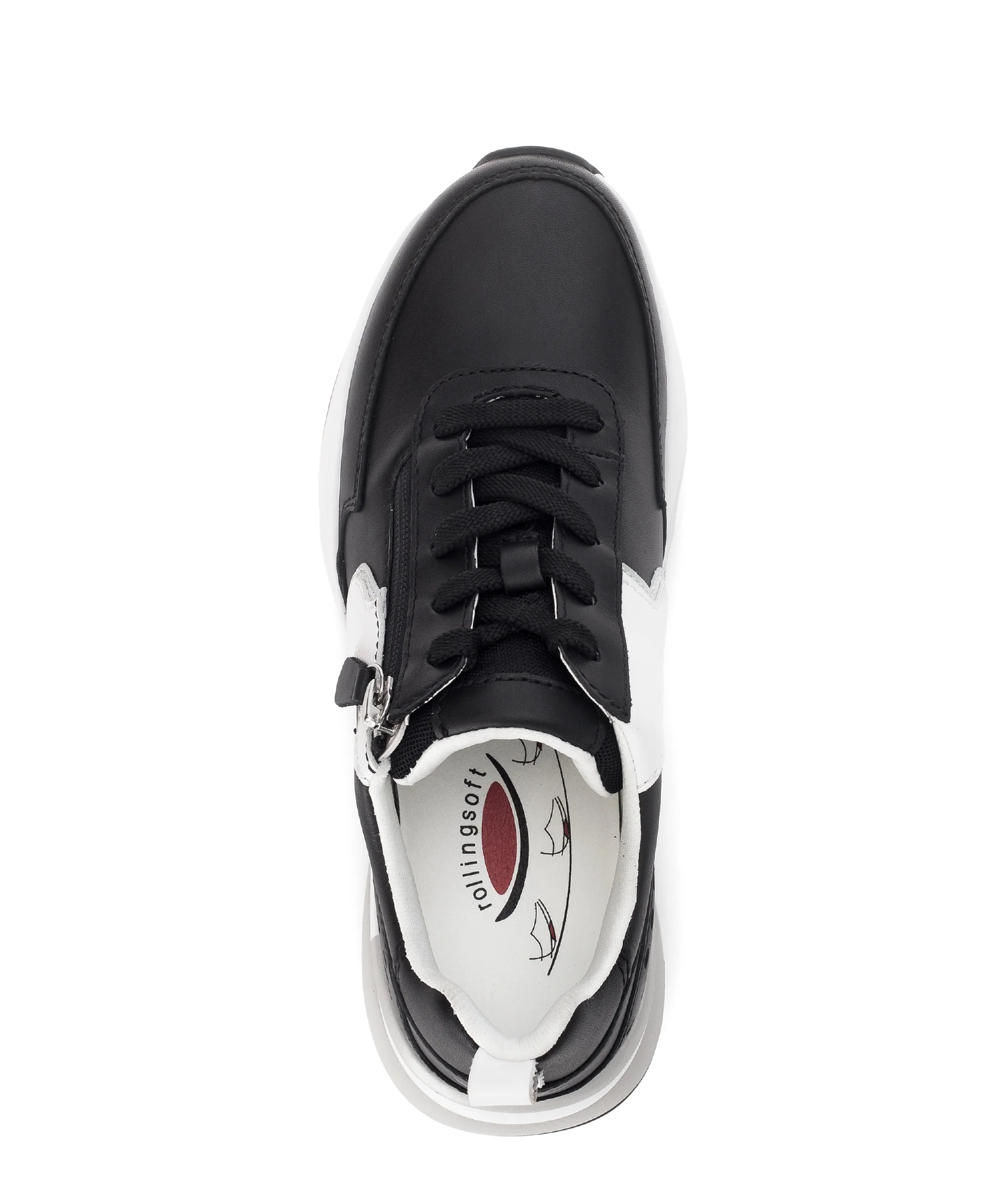 Baskets noires en cuir - Image 3