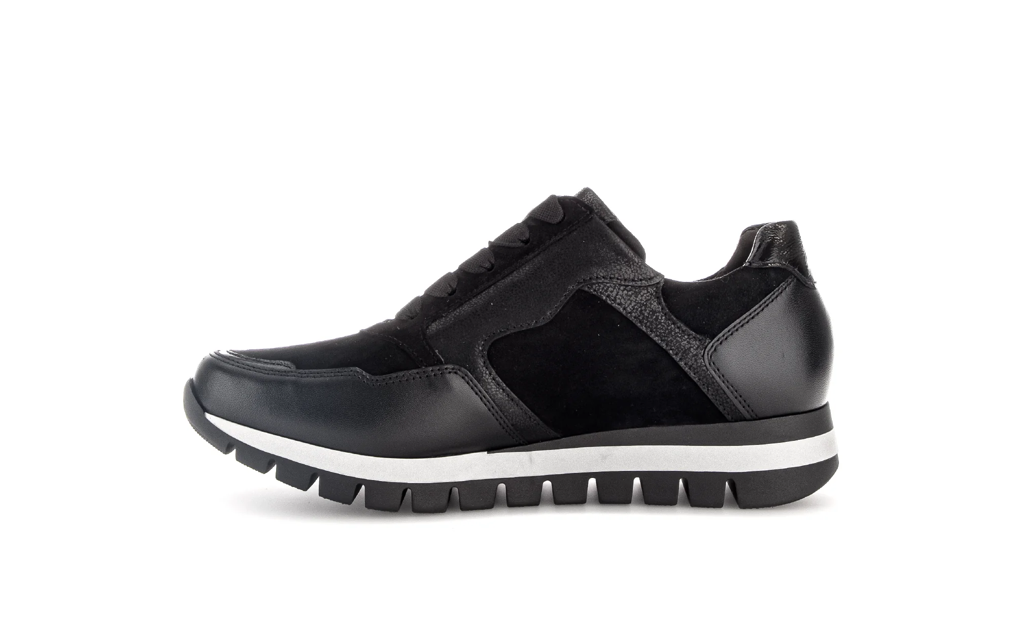 Baskets noires en cuir et nubuck - Image 2