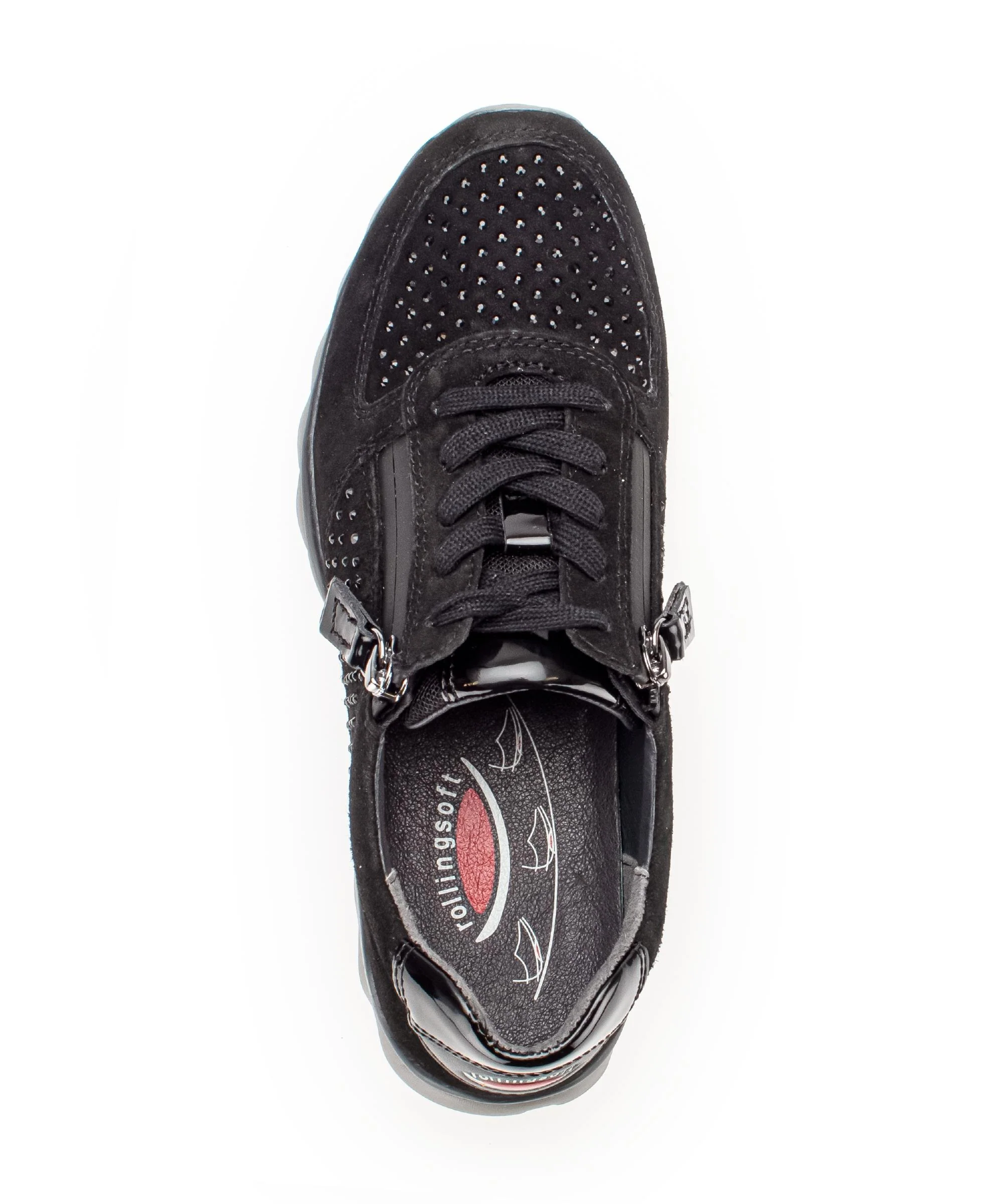 Baskets noires en Nubuck avec strass - Image 3
