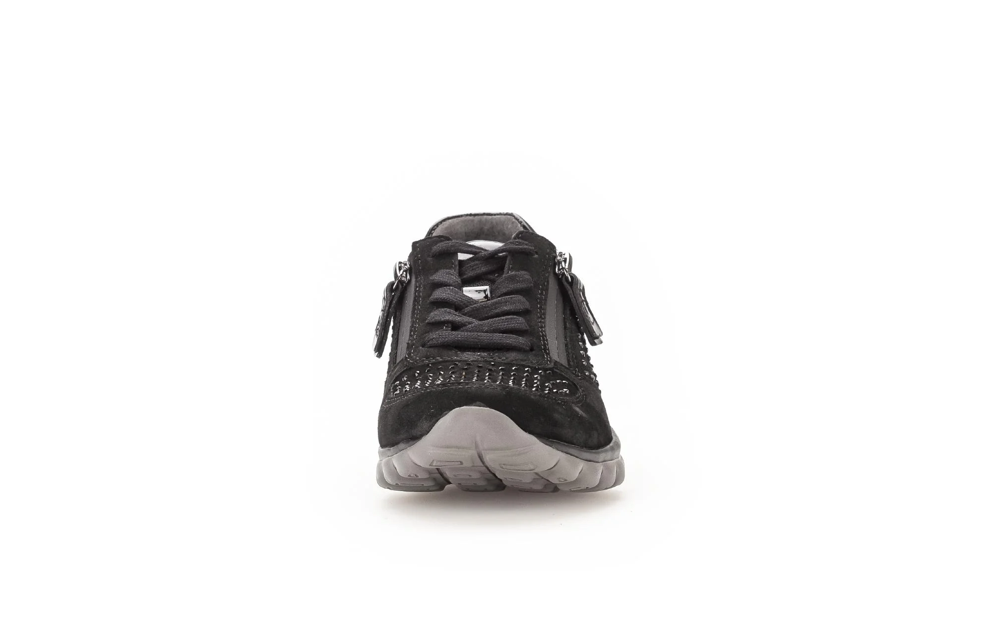 Baskets noires en Nubuck avec strass - Image 5