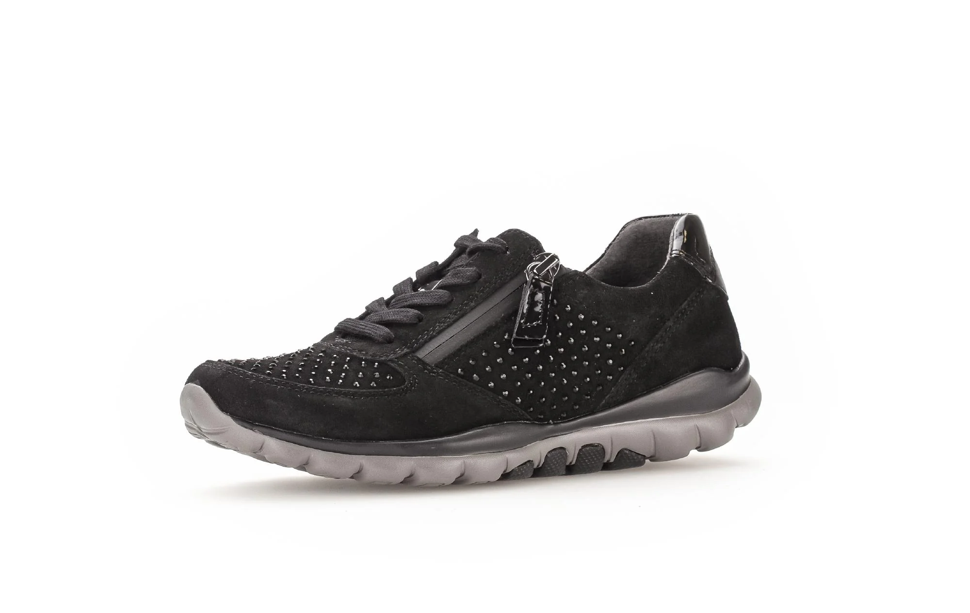 Baskets noires en Nubuck avec strass - Image 6
