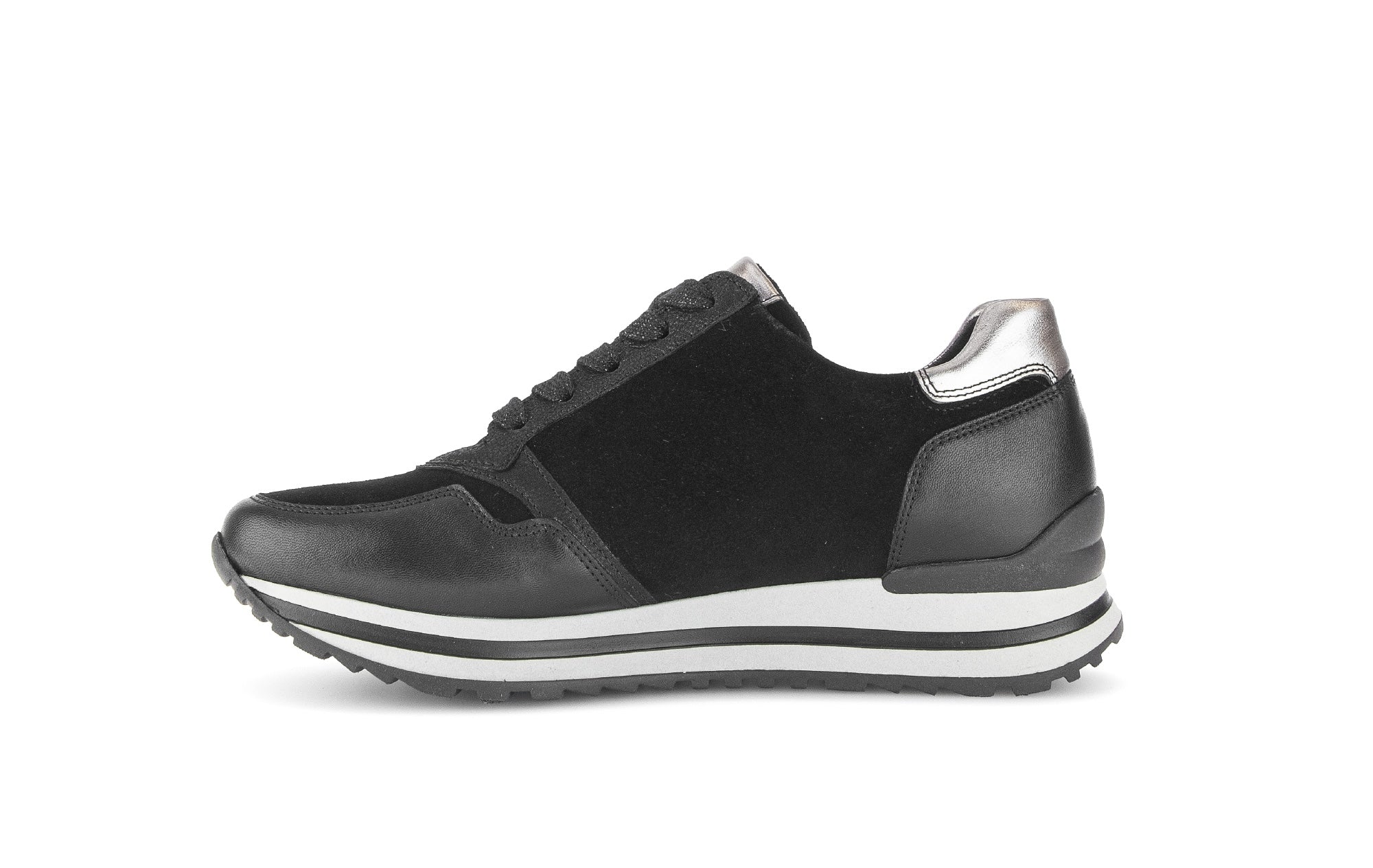Baskets noires en cuir et nubuck - Image 2