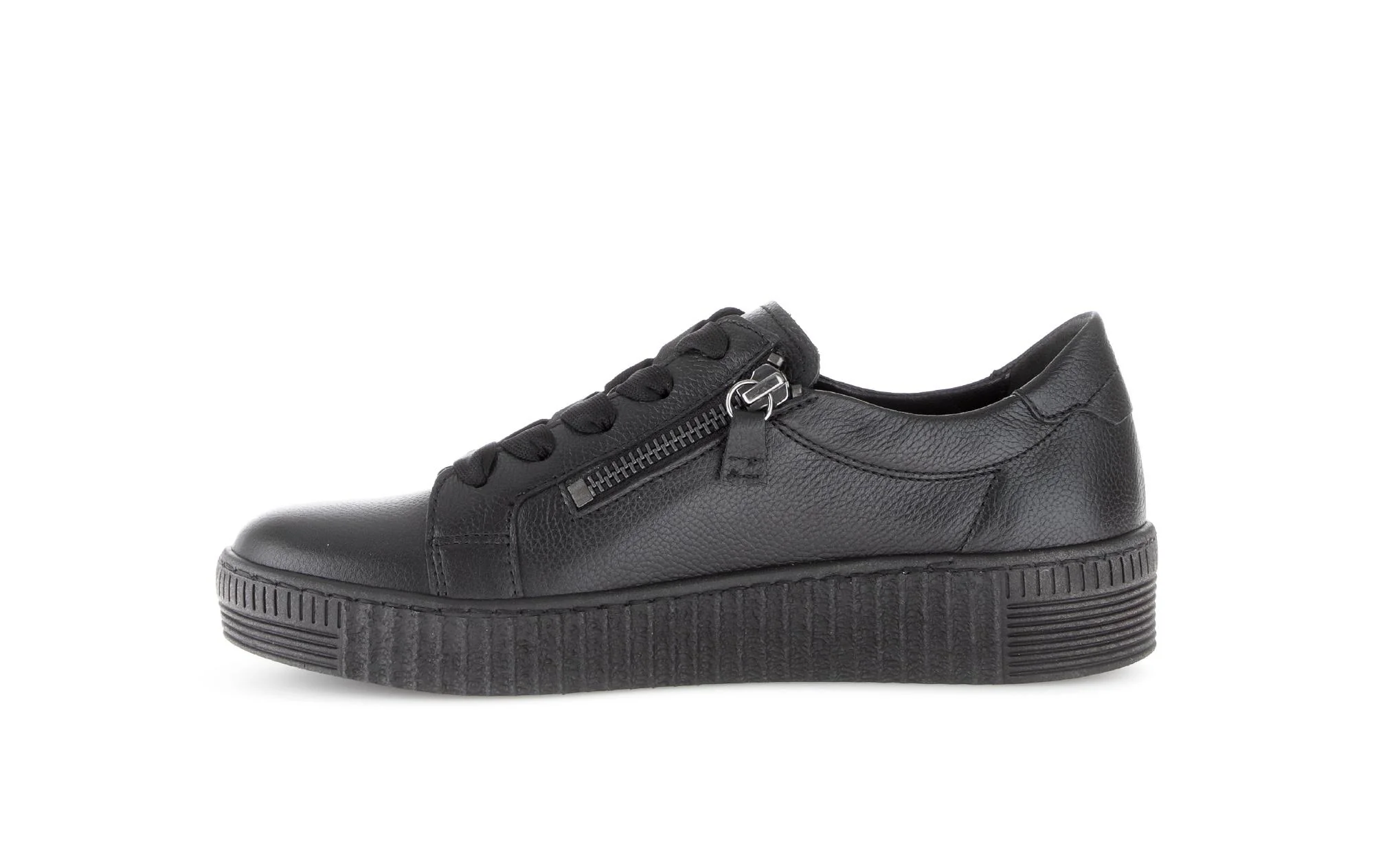 Baskets noires en cuir - Image 2