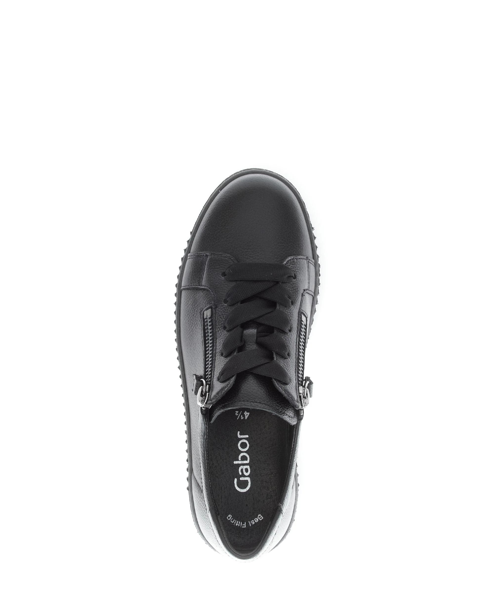 Baskets noires en cuir - Image 3