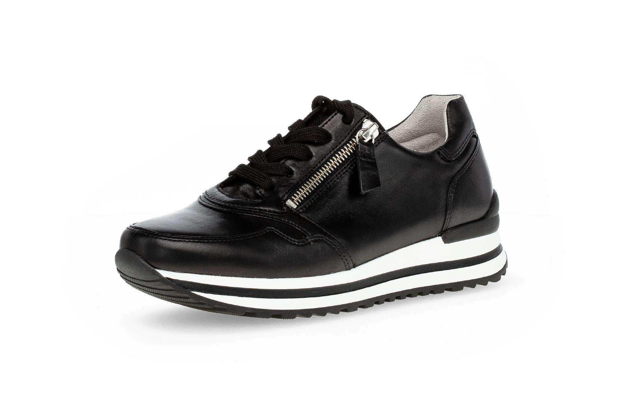 Baskets noires en cuir lisse - Image 6