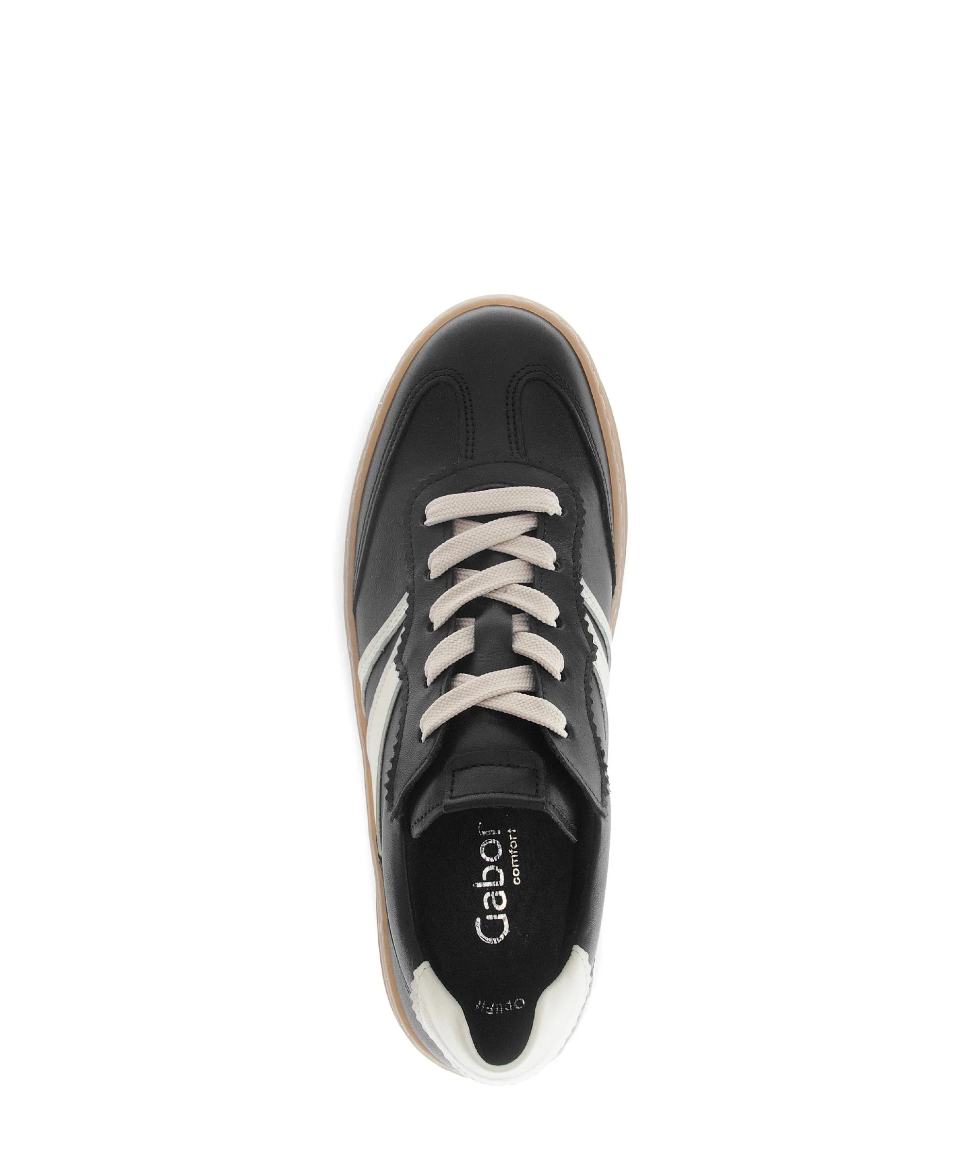 Baskets noires en cuir lisse - Image 3