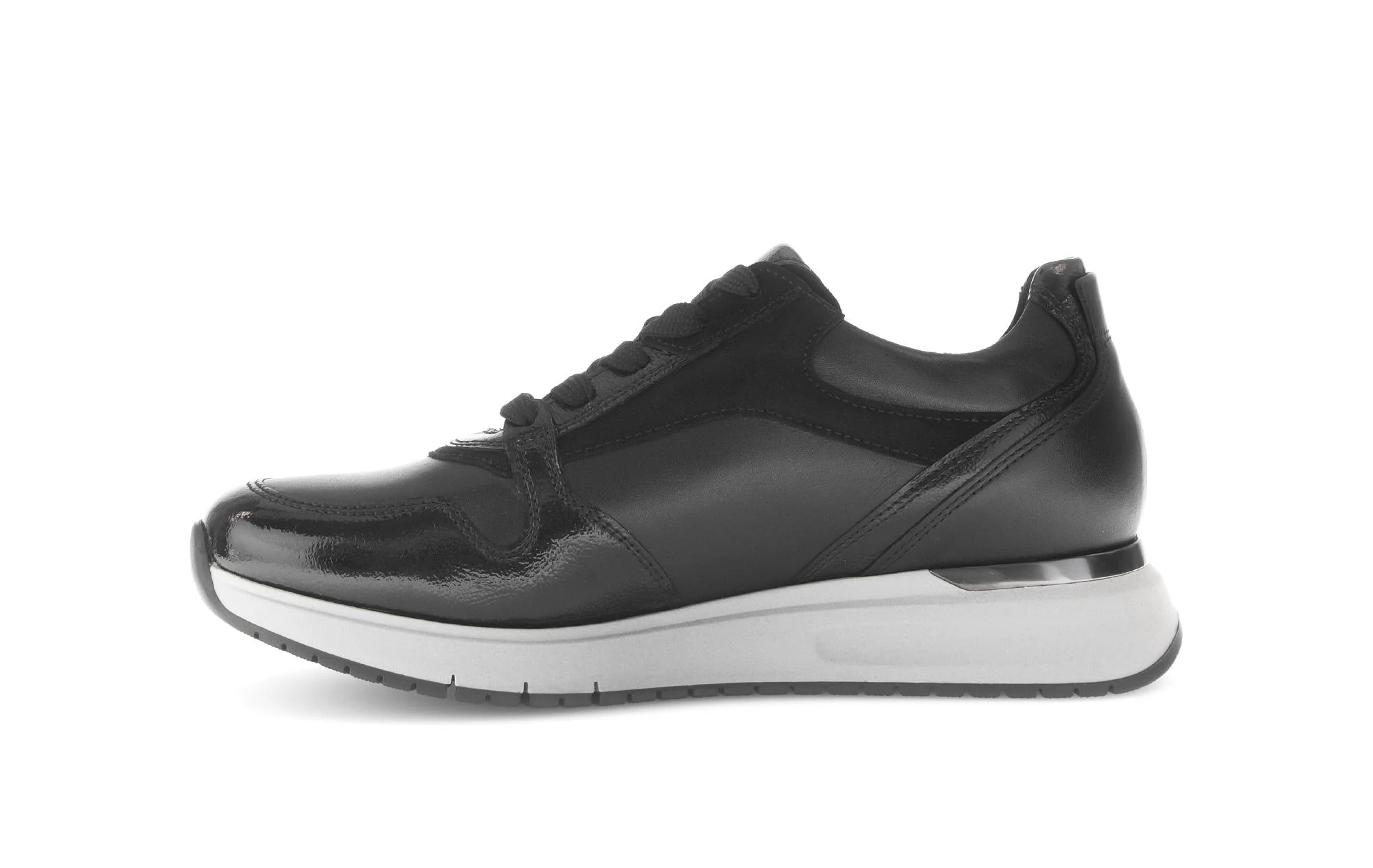 Baskets noires en cuir lisse - Image 2