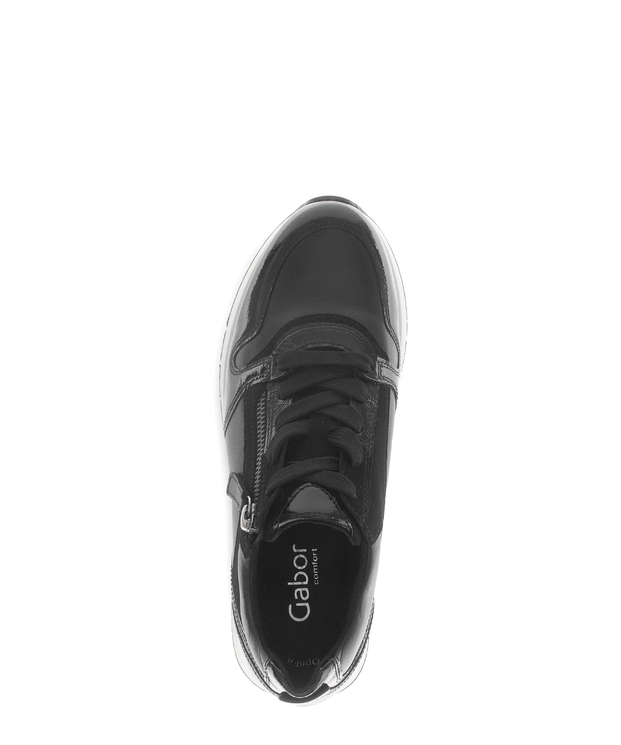 Baskets noires en cuir lisse - Image 3