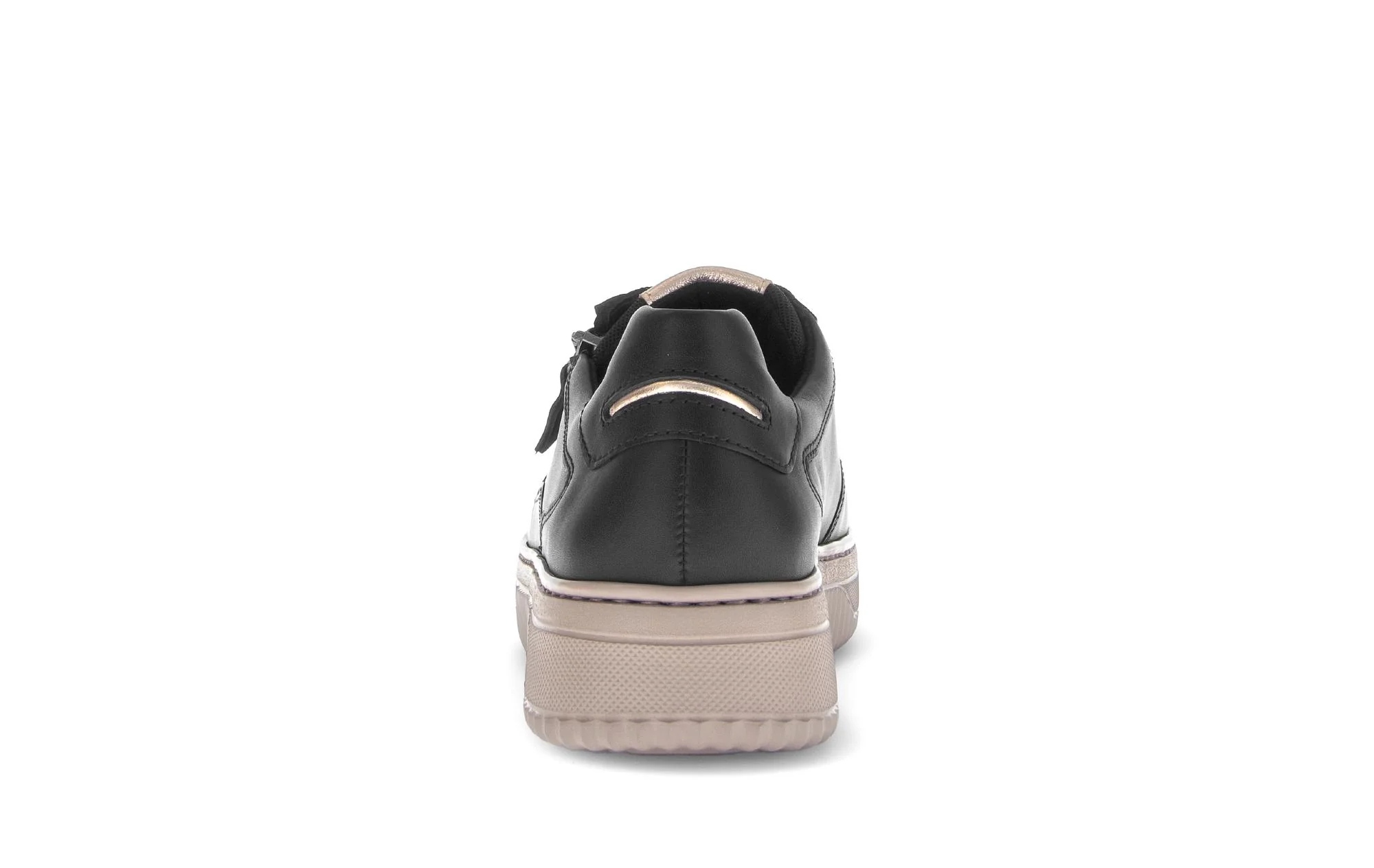 Baskets noires en cuir lisse (adaptées Hallux Valgus) - Image 4