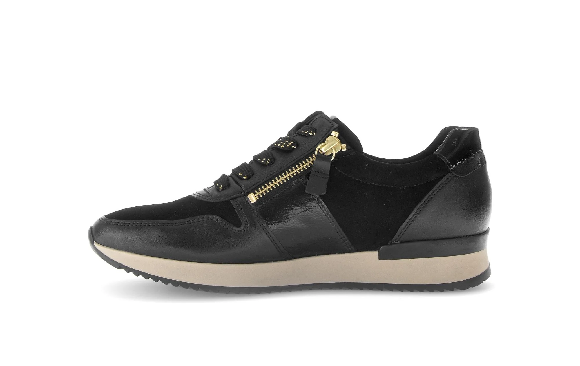Baskets noires en cuir et nubuck - Image 2